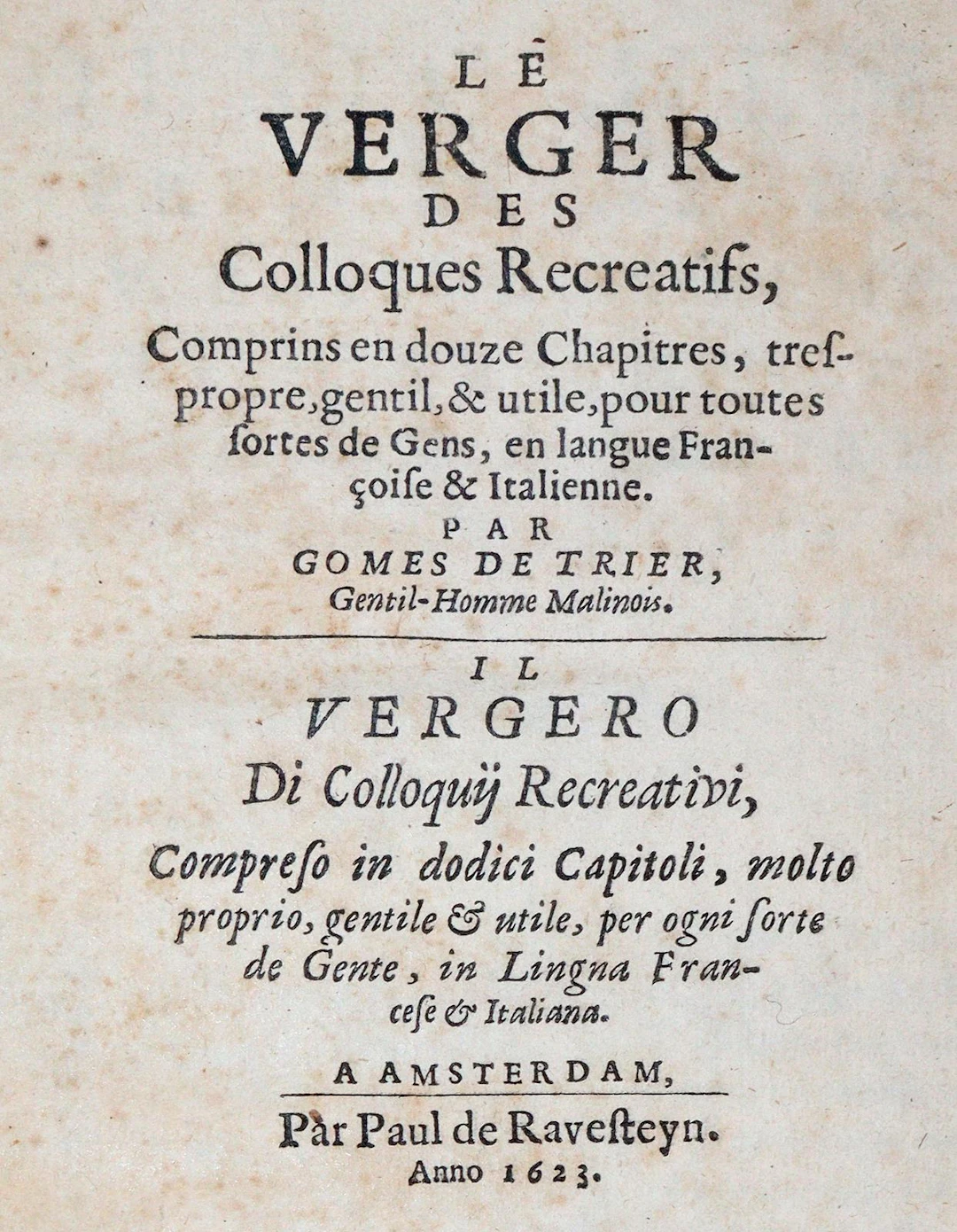 Gomes von Trier. Le verger des colloques recreatifs