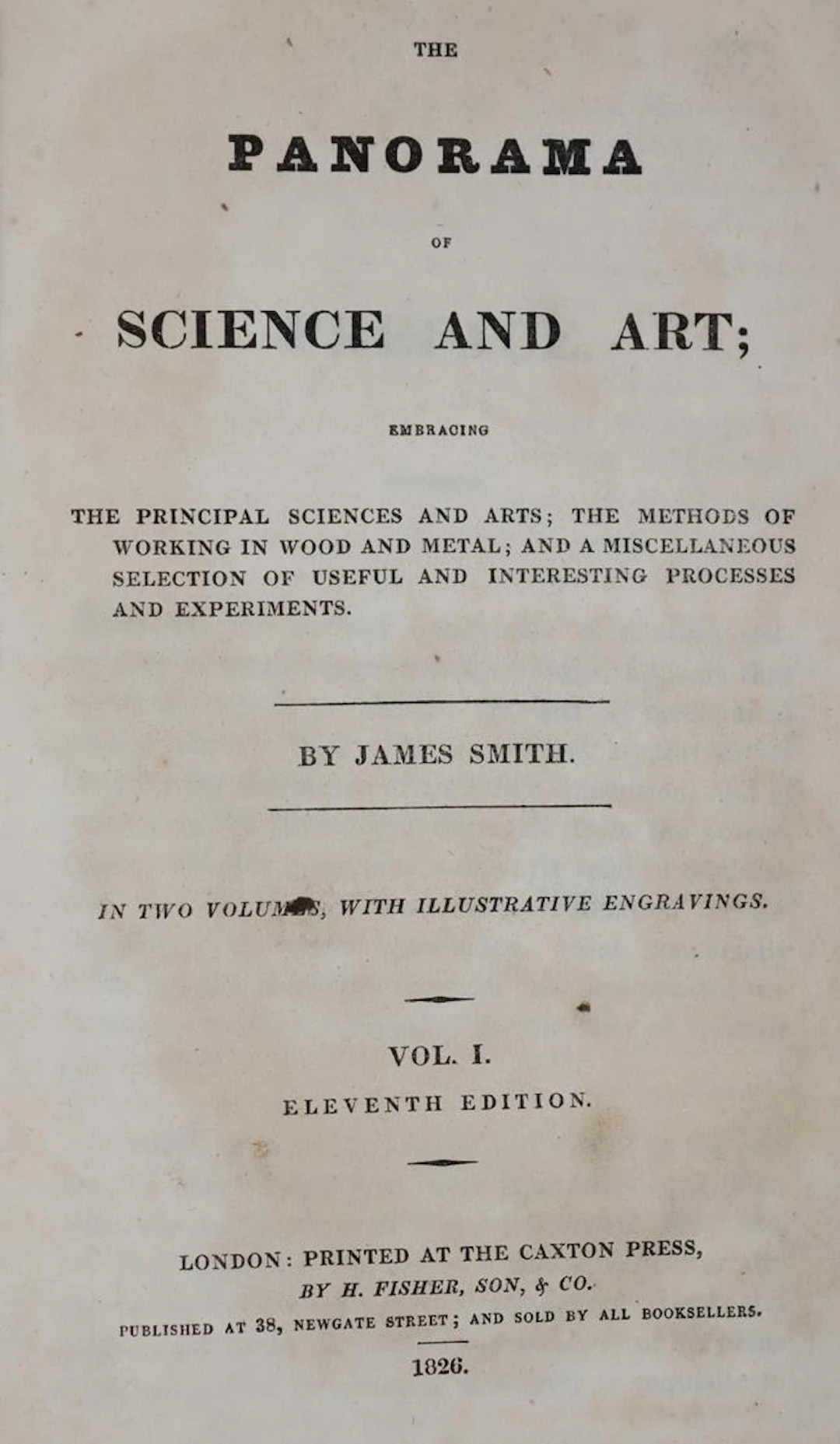 Smith,J. The panorama of science and art