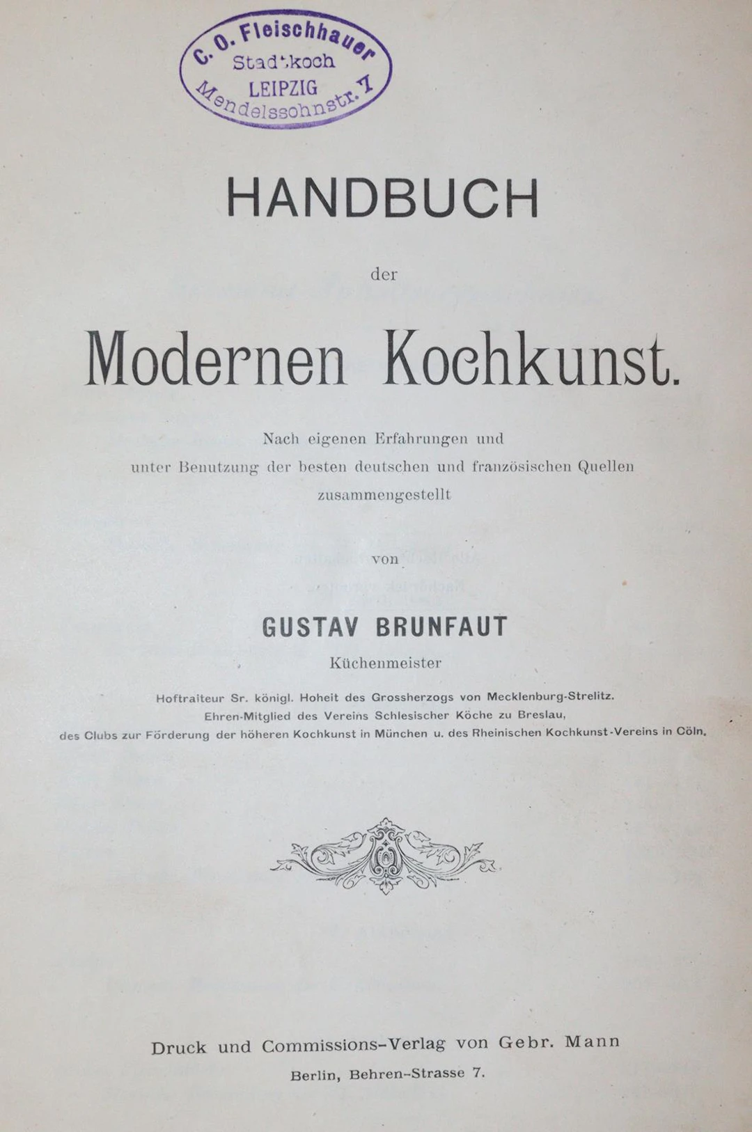 Cantate-Menü und Universal-Lexikon der Bowlen und Punschkochkunst