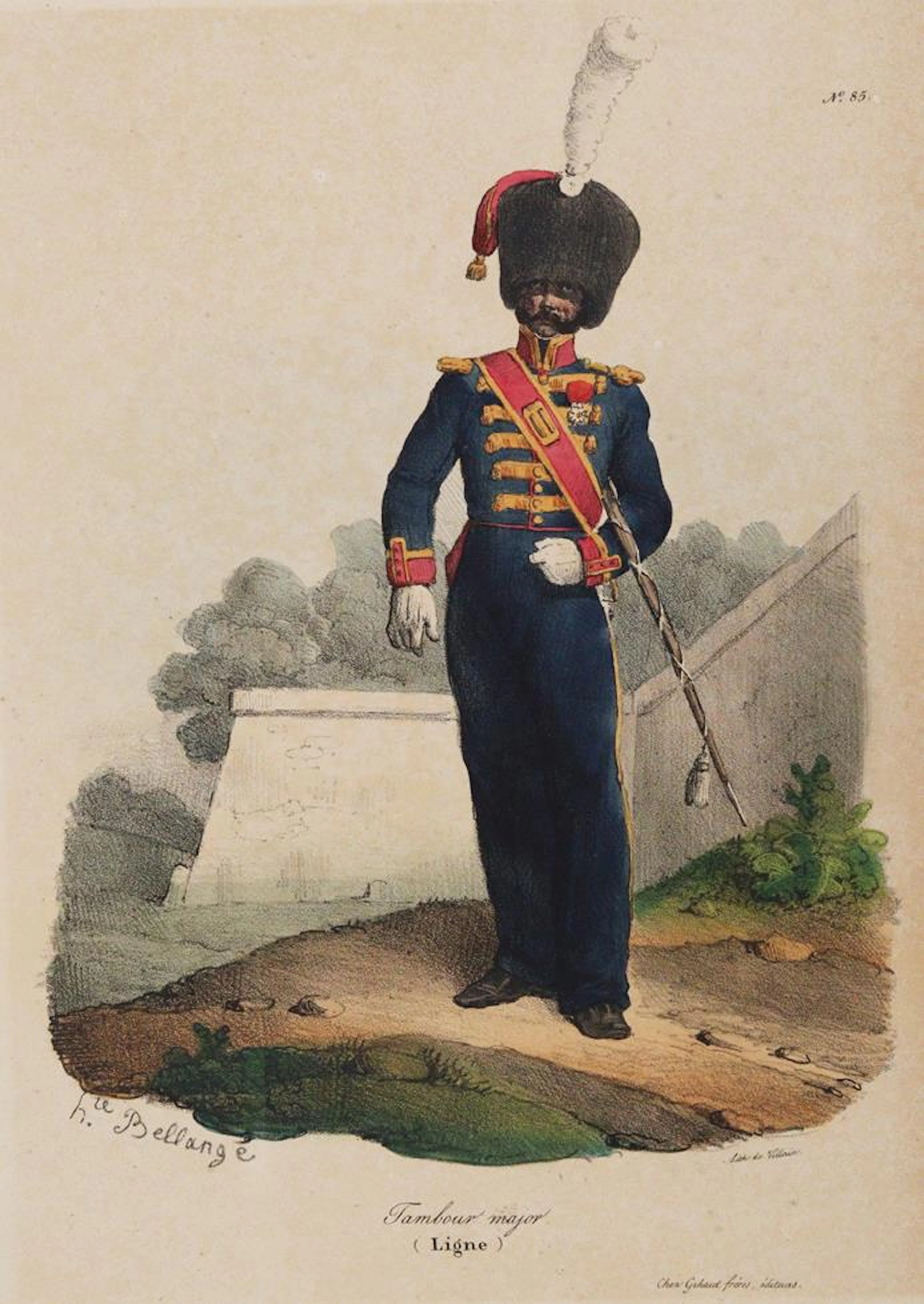 Bellangé, Hippolyte (1800 Paris 1866). 4 kolor. Lithogr. verschiedener