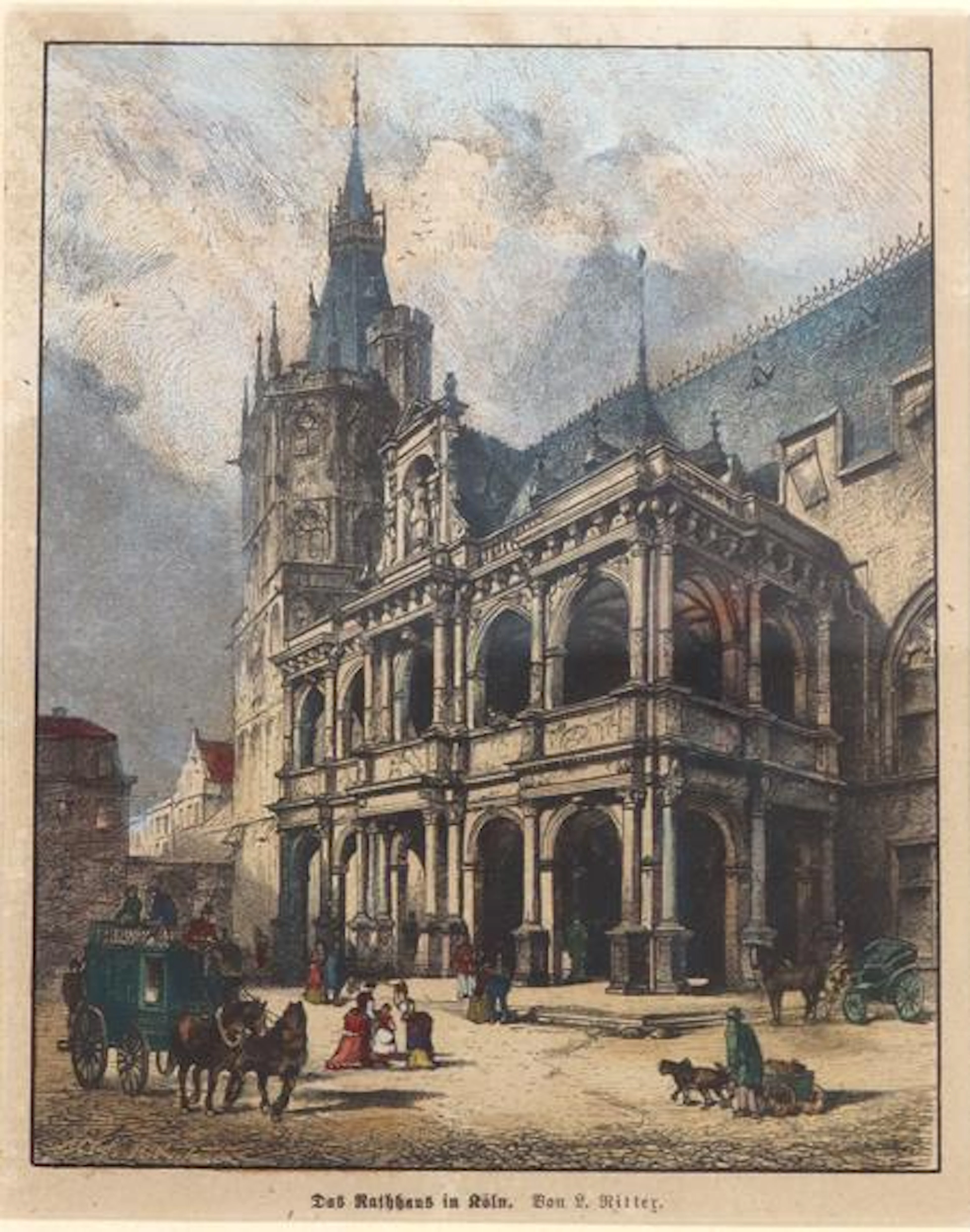 Köln. Konvolut von 17 Ansichten versch. historischer Bauten in Köln.