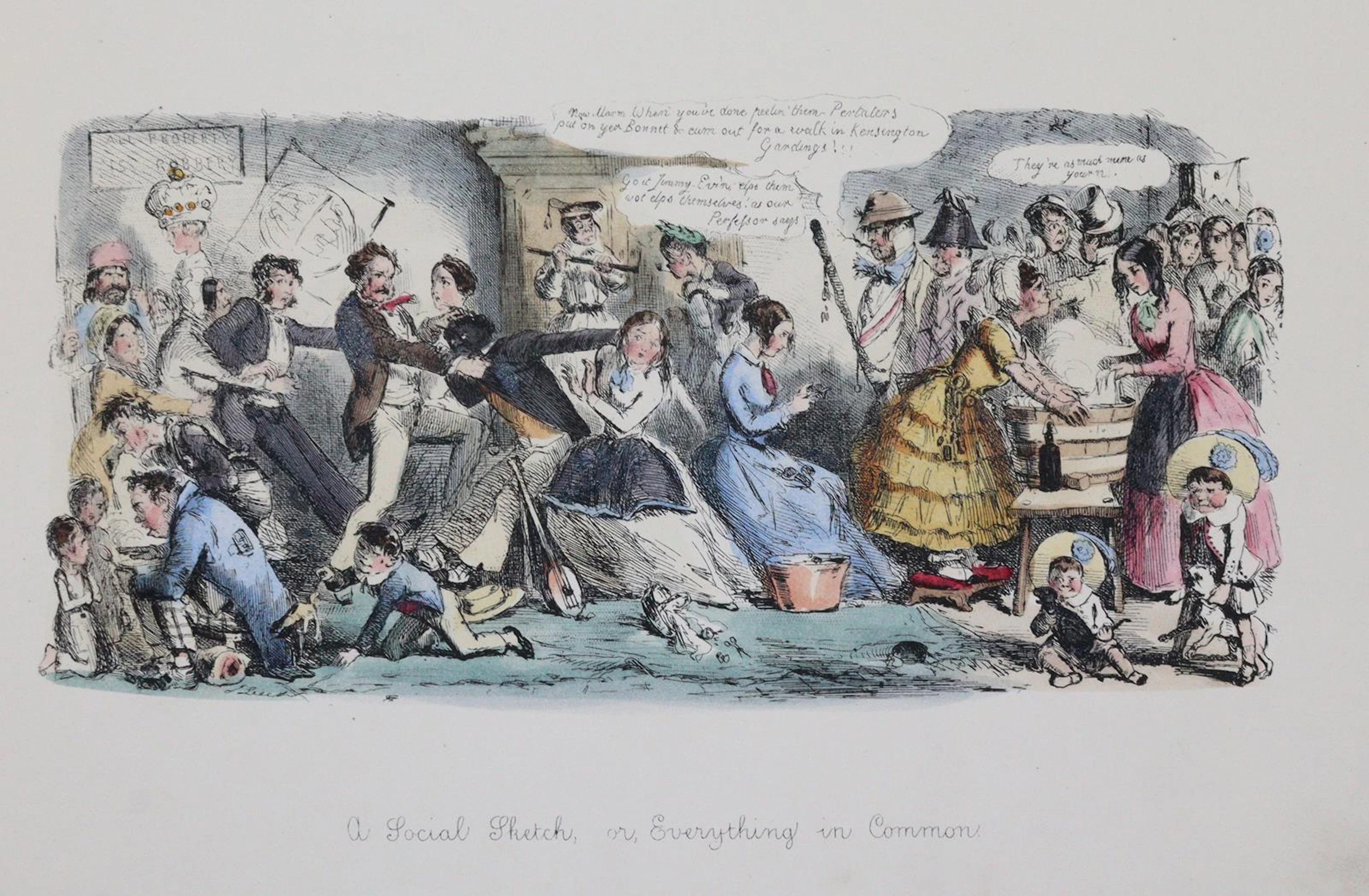 Leech,J. Follies of the Year. A Series of Coloured Etchings from Punchs