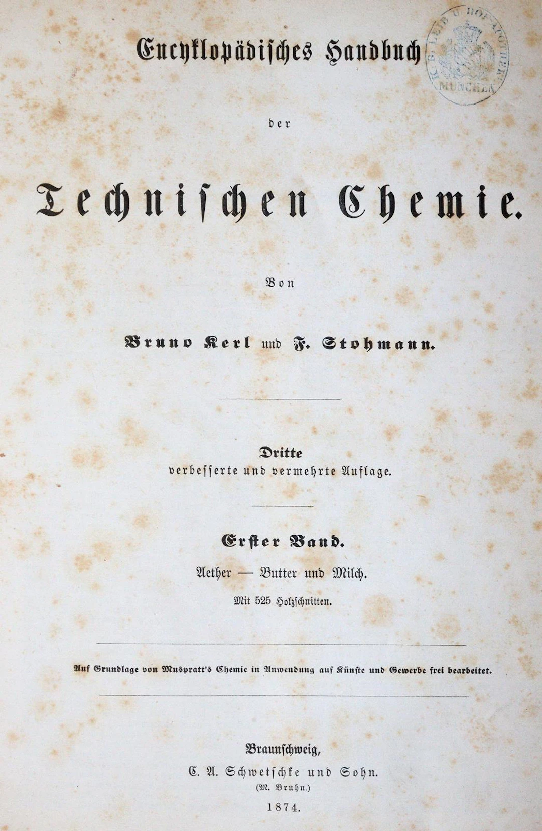 Kerl,B. u. F.Stohmann. Encyklopädisches Handbuch der Technischen Chemie. 3.