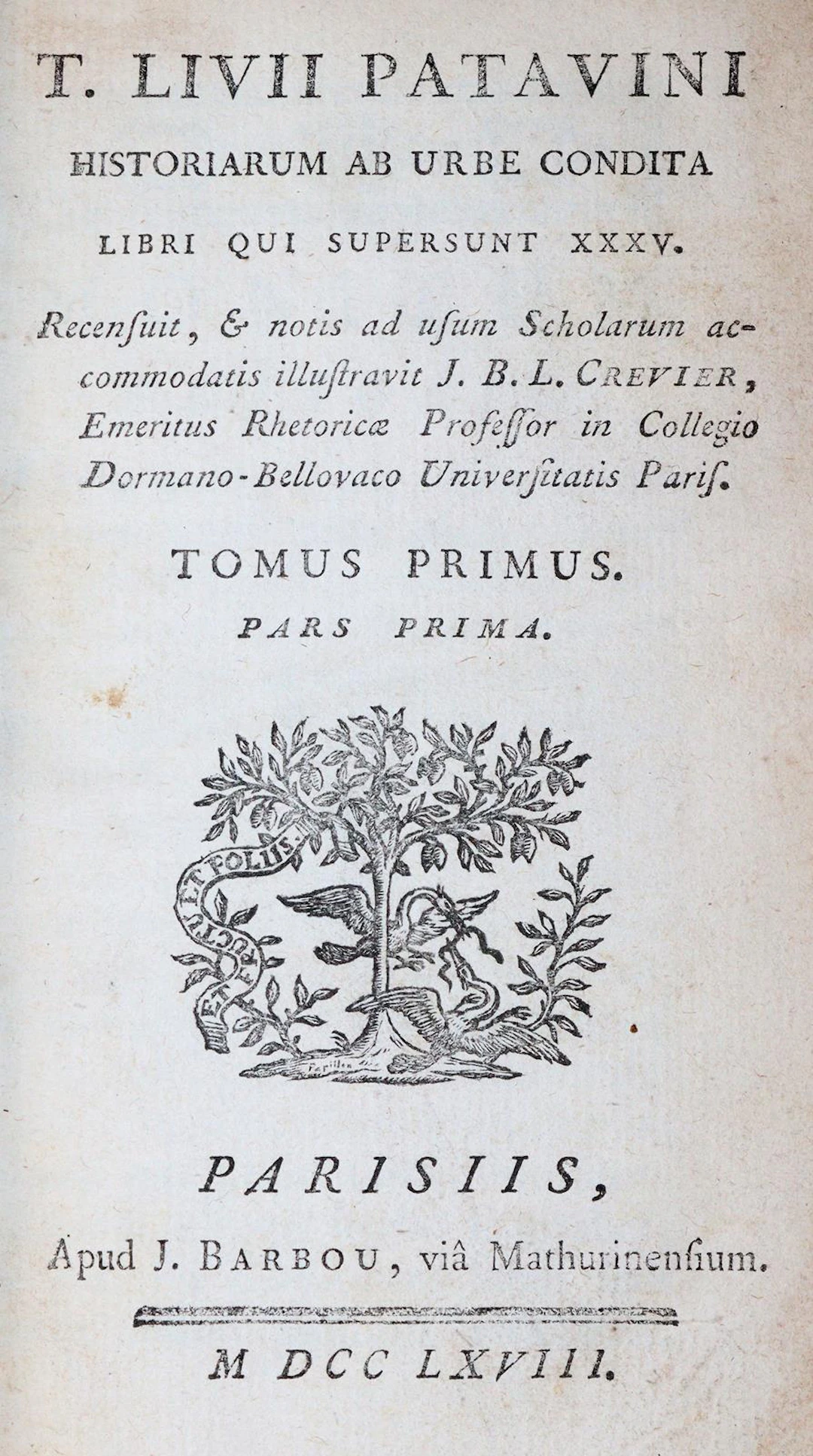 Livius,T. Historiarum ab urbe condita libri qui supersunt XXXV. 3