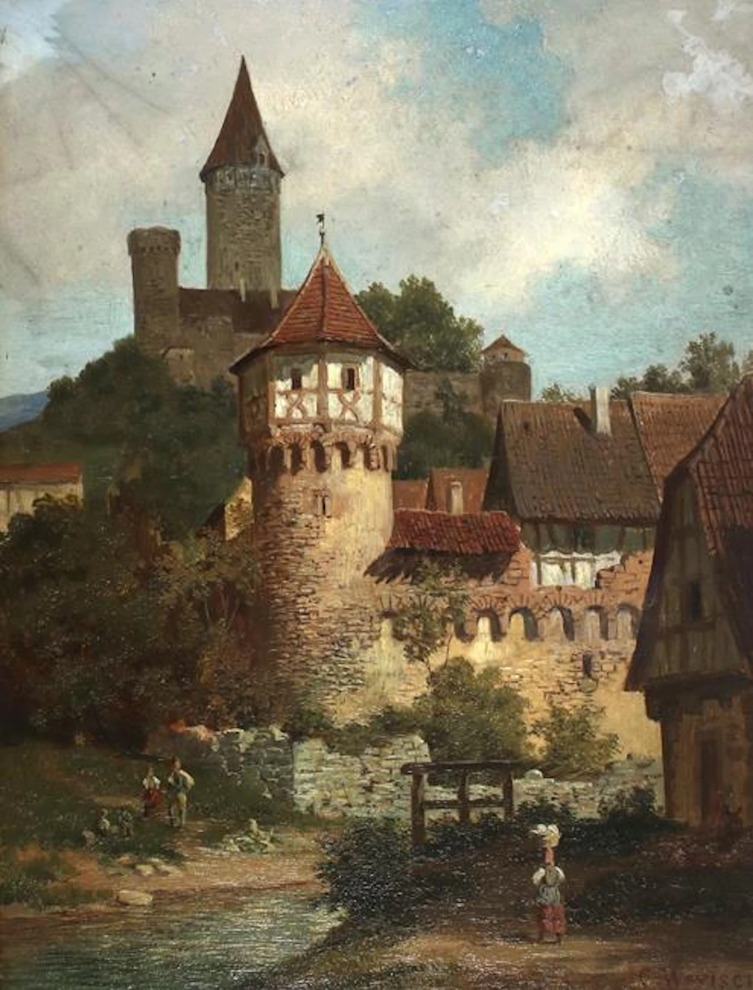 Weysser, Karl (1833 Durlach - Heidelberg 1904). Wertürme von Radolfzell.