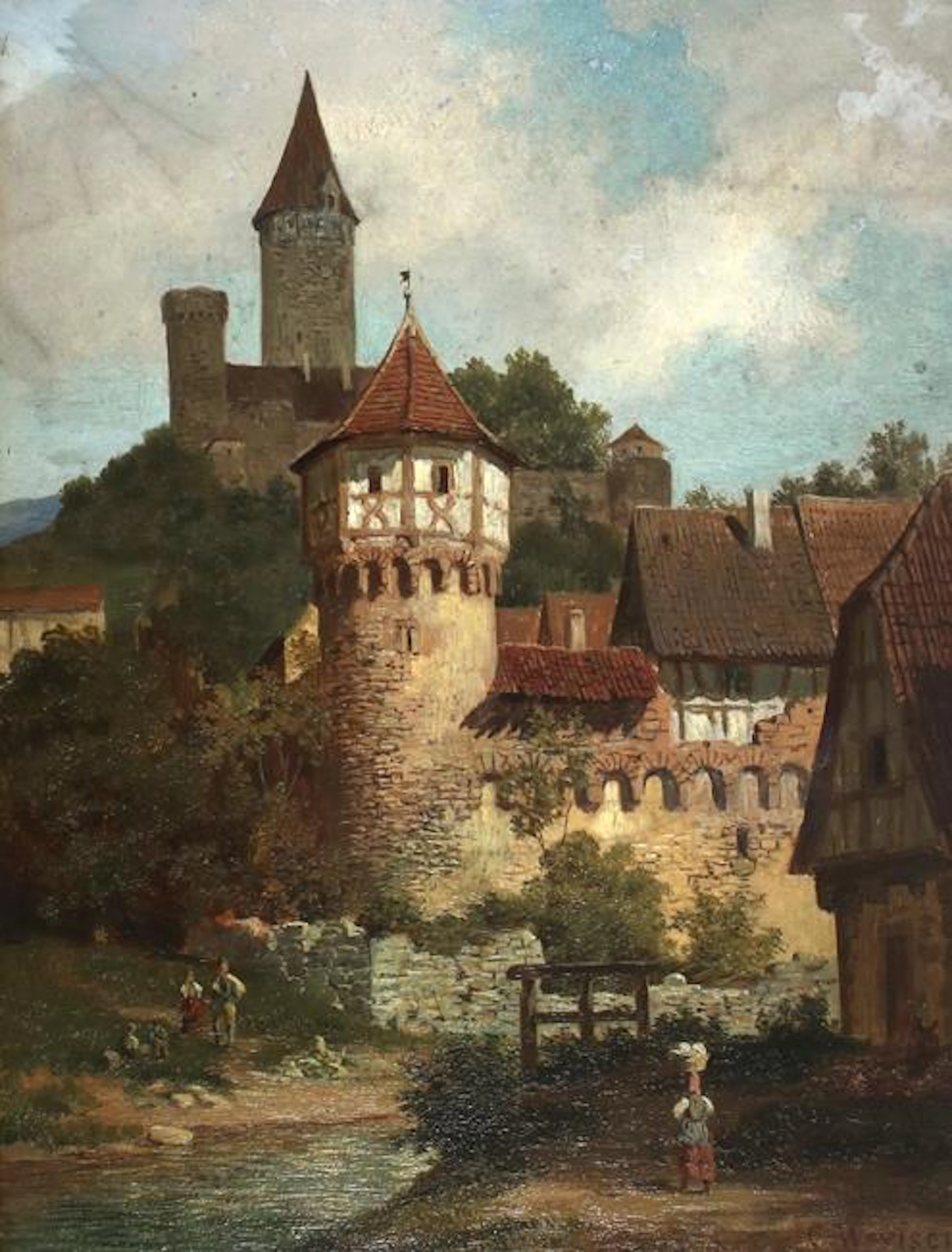 Weysser, Karl (1833 Durlach - Heidelberg 1904). Wertürme von Radolfzell.