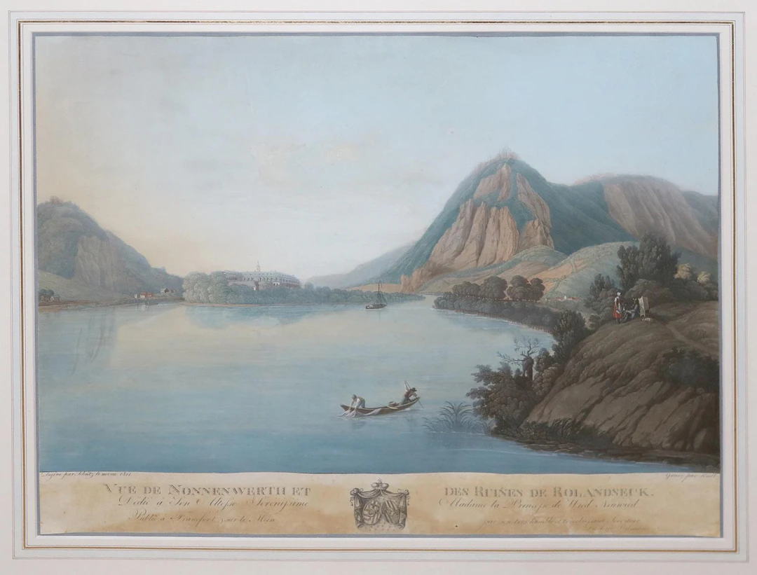 Radl, Anton (1774 Wien - Frankfurt a. M. 1852). Vue de Nonnenwerth
