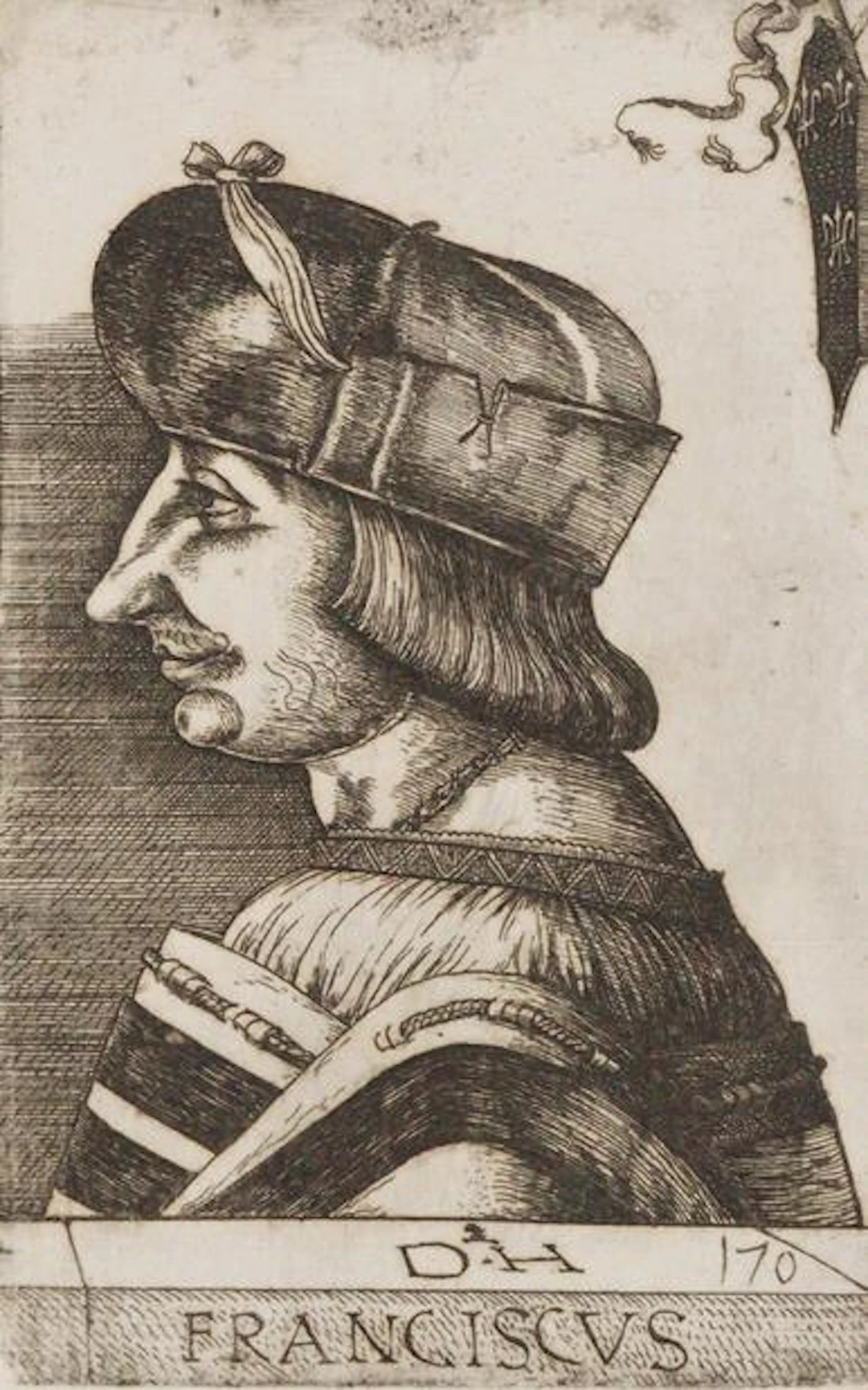 Hopfer, Daniel (1470 Kaufbeuren - Augsburg 1536). Porträt König François