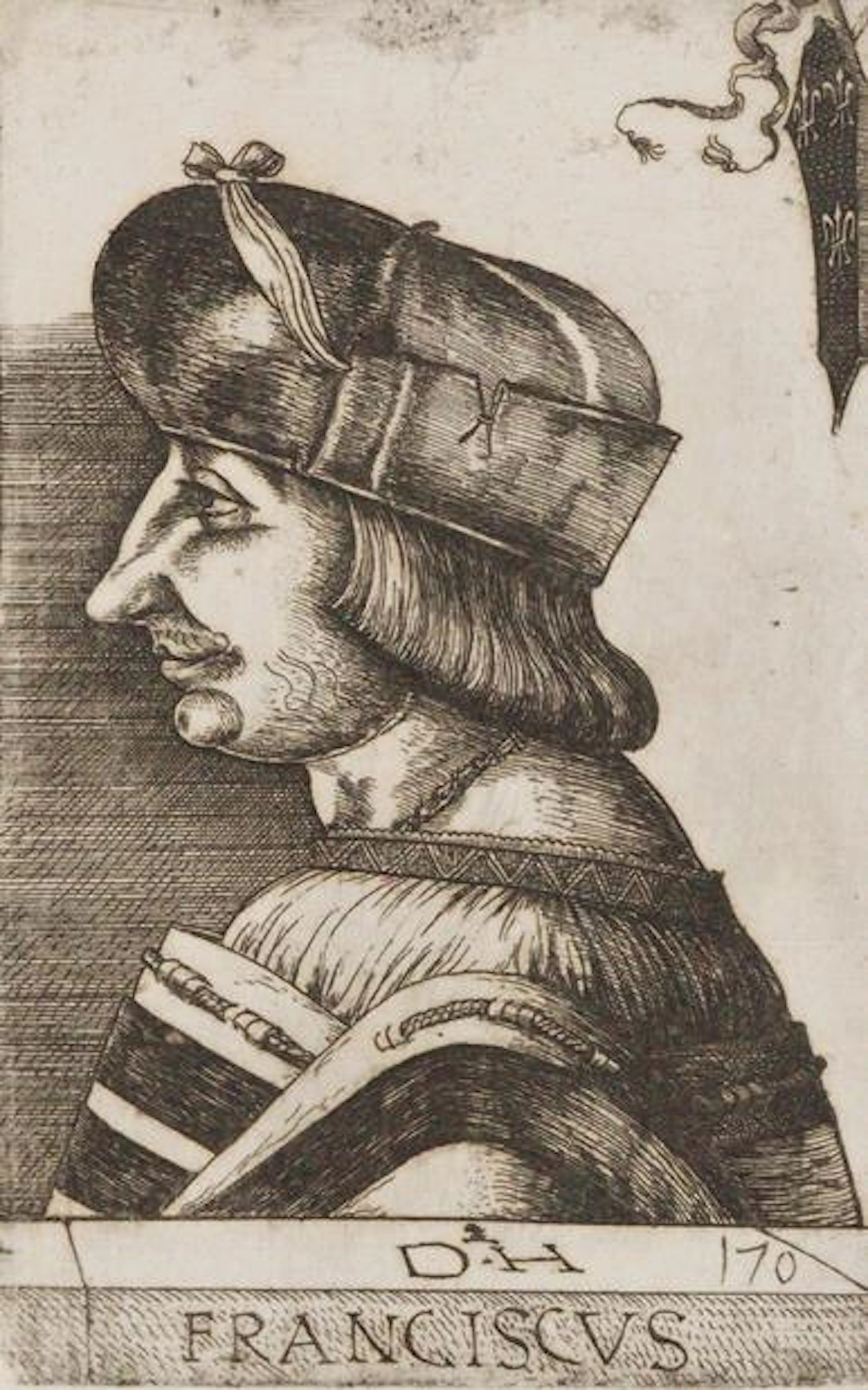 Hopfer, Daniel (1470 Kaufbeuren - Augsburg 1536). Porträt König François