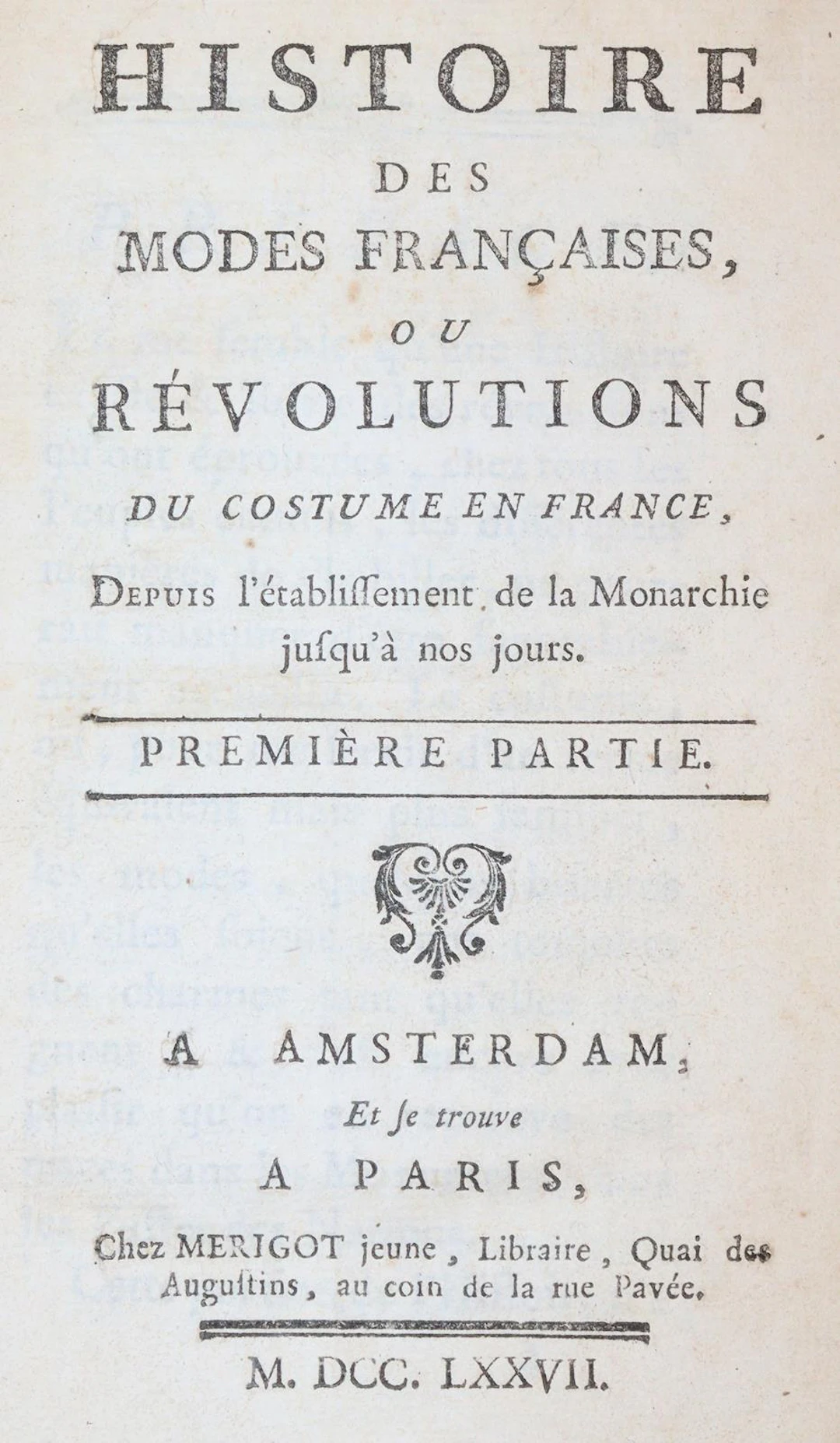 (Molé,G.F.R.). Histoire des modes françaises