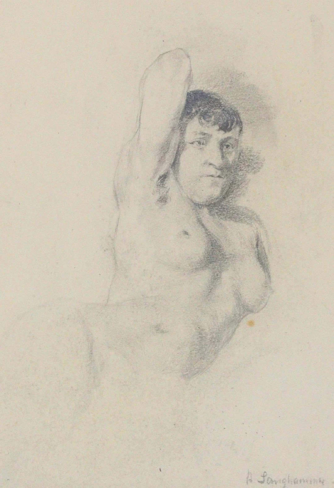 Langhammer, Arthur (1854 Lützen - Dachau 1901). 13 Blatt Aktstudien.