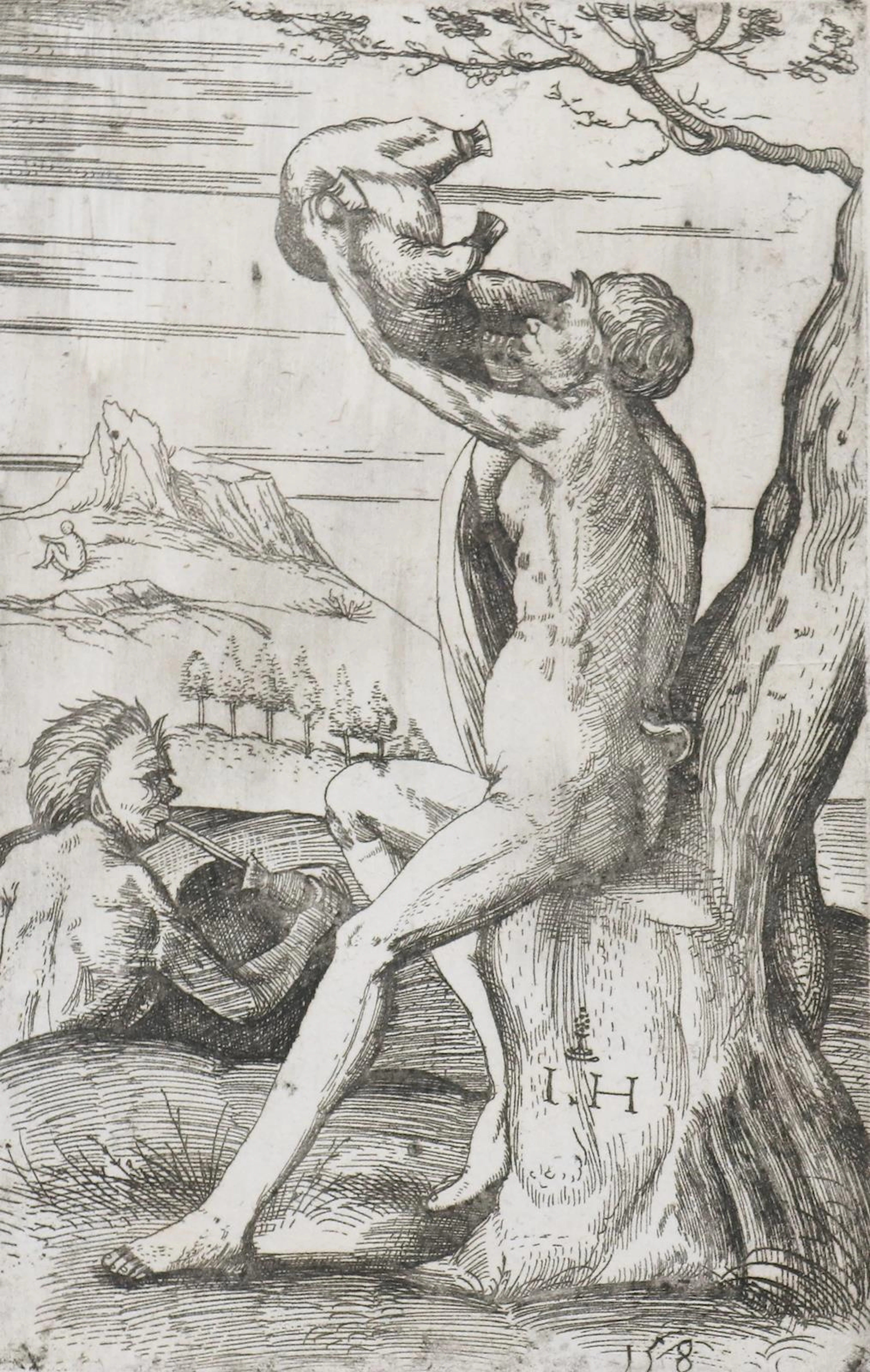 Hopfer, Hieronymus (1500 Augsburg - Nürnberg 1563). Zwei Satyrn
