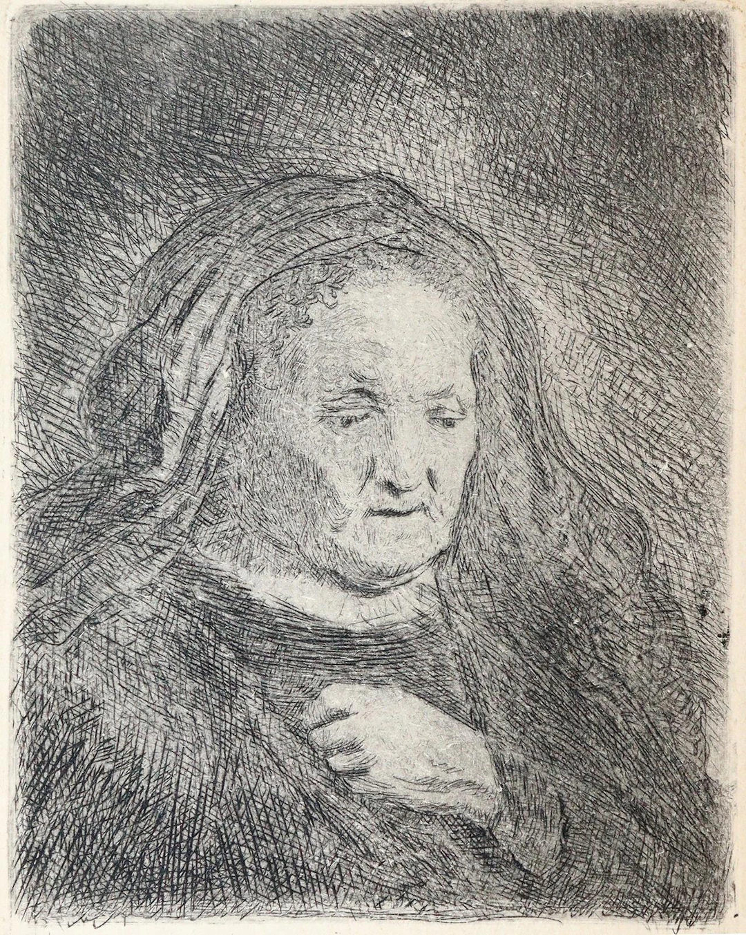Rembrandt, Harmensz van Rijn (1606 Leiden - 1669 Amsterdam). Rembrandts Mutter
