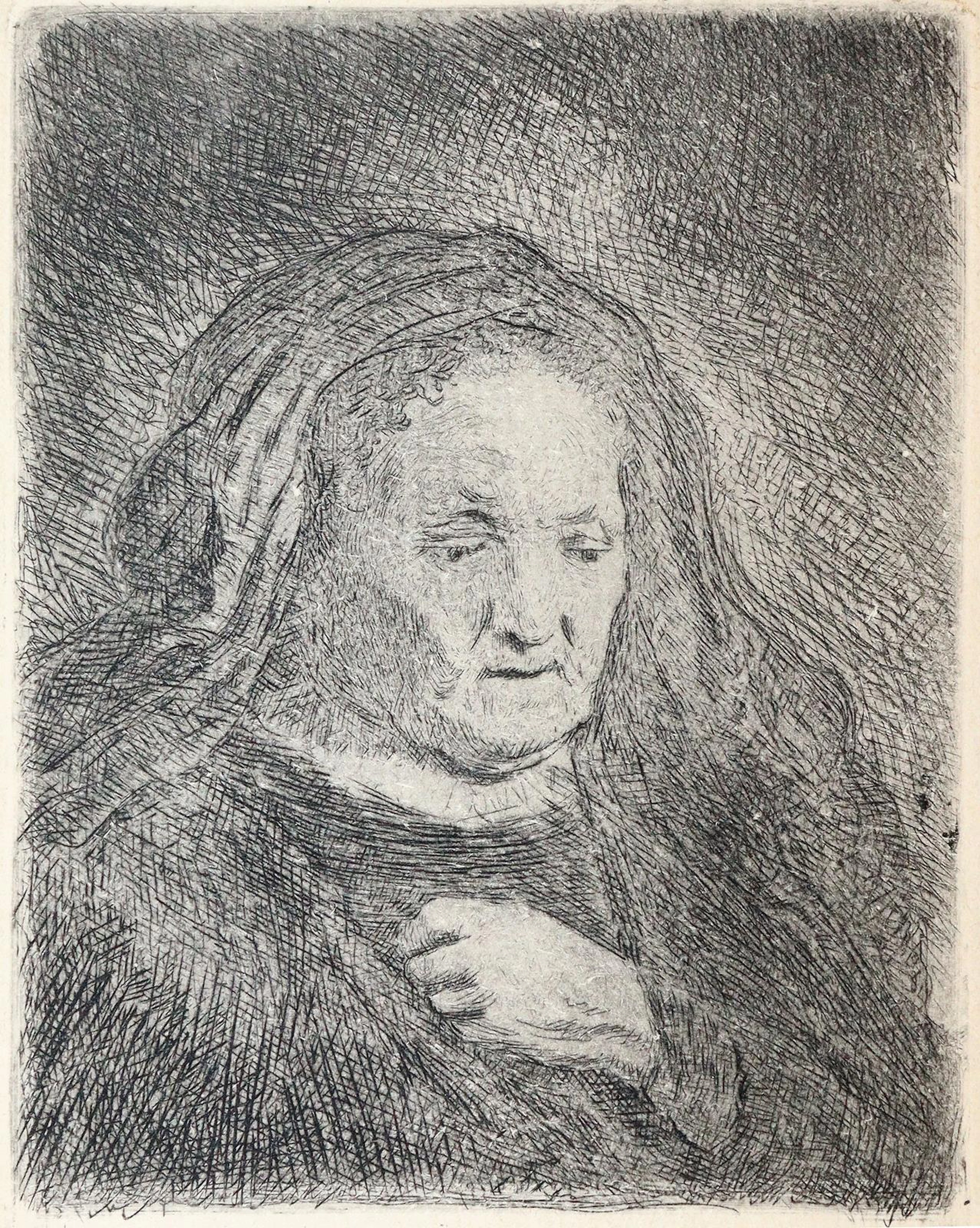 Rembrandt, Harmensz van Rijn (1606 Leiden - 1669 Amsterdam). Rembrandts Mutter