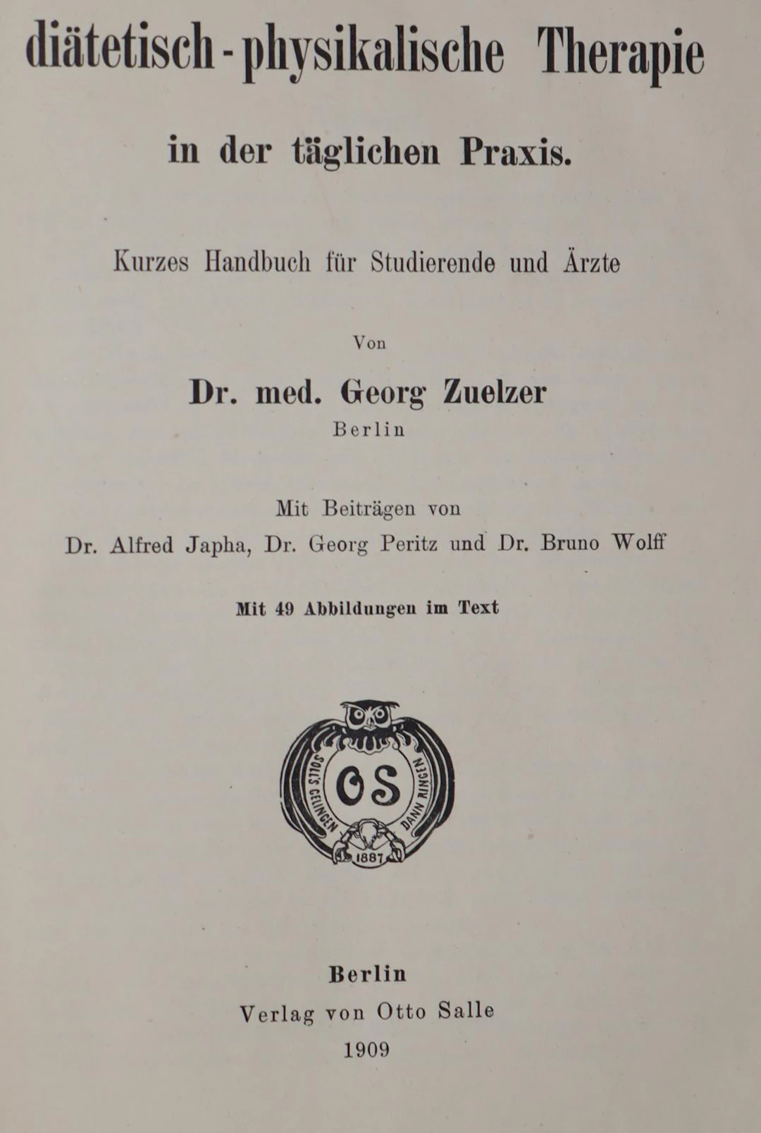 Lusk,G. Ernährung und Stoffwechsel. In ihren Grundzügen dargestellt.