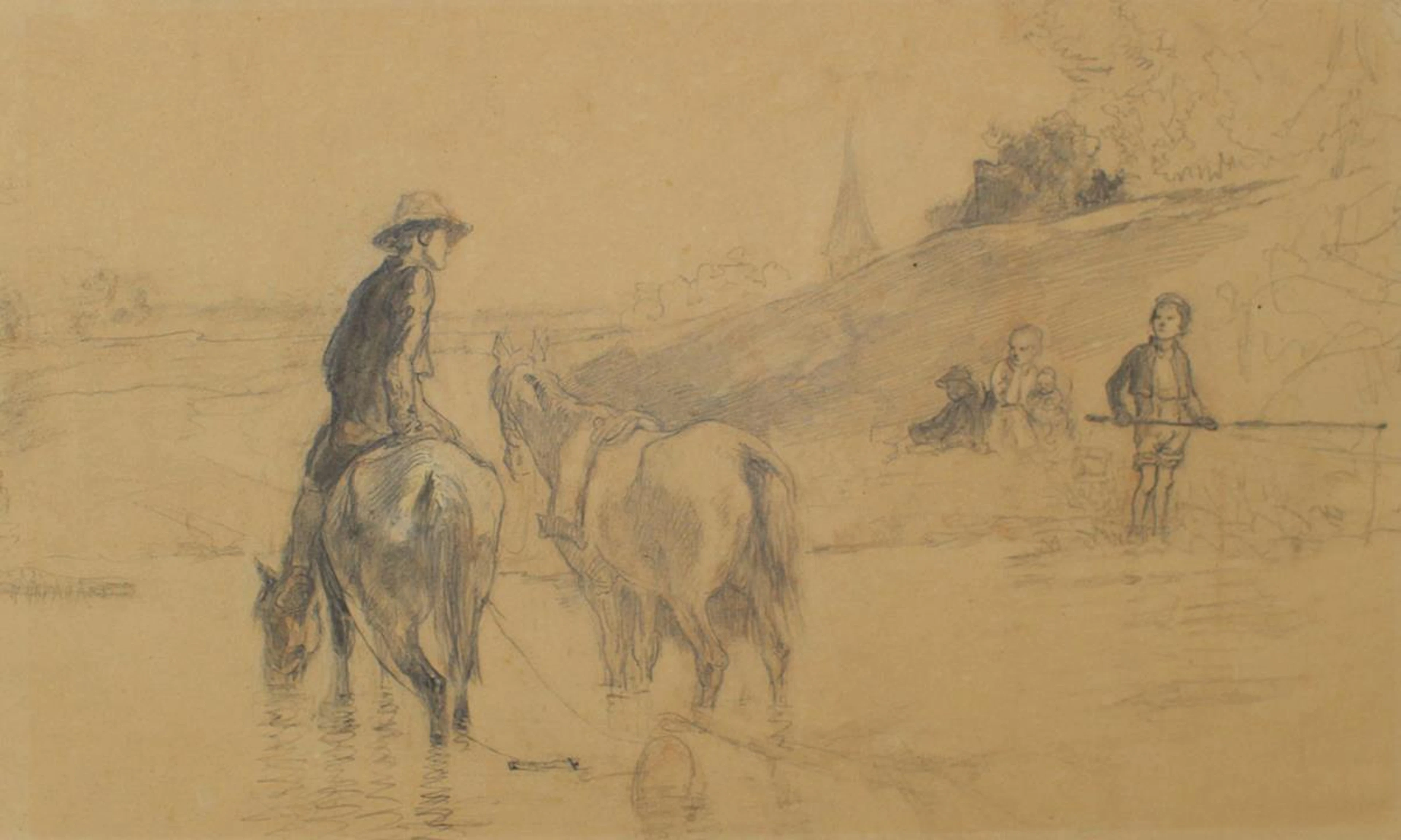 Kauffmann, Hermann (1808 Hamburg 1889). Figurenkompositionsstudie