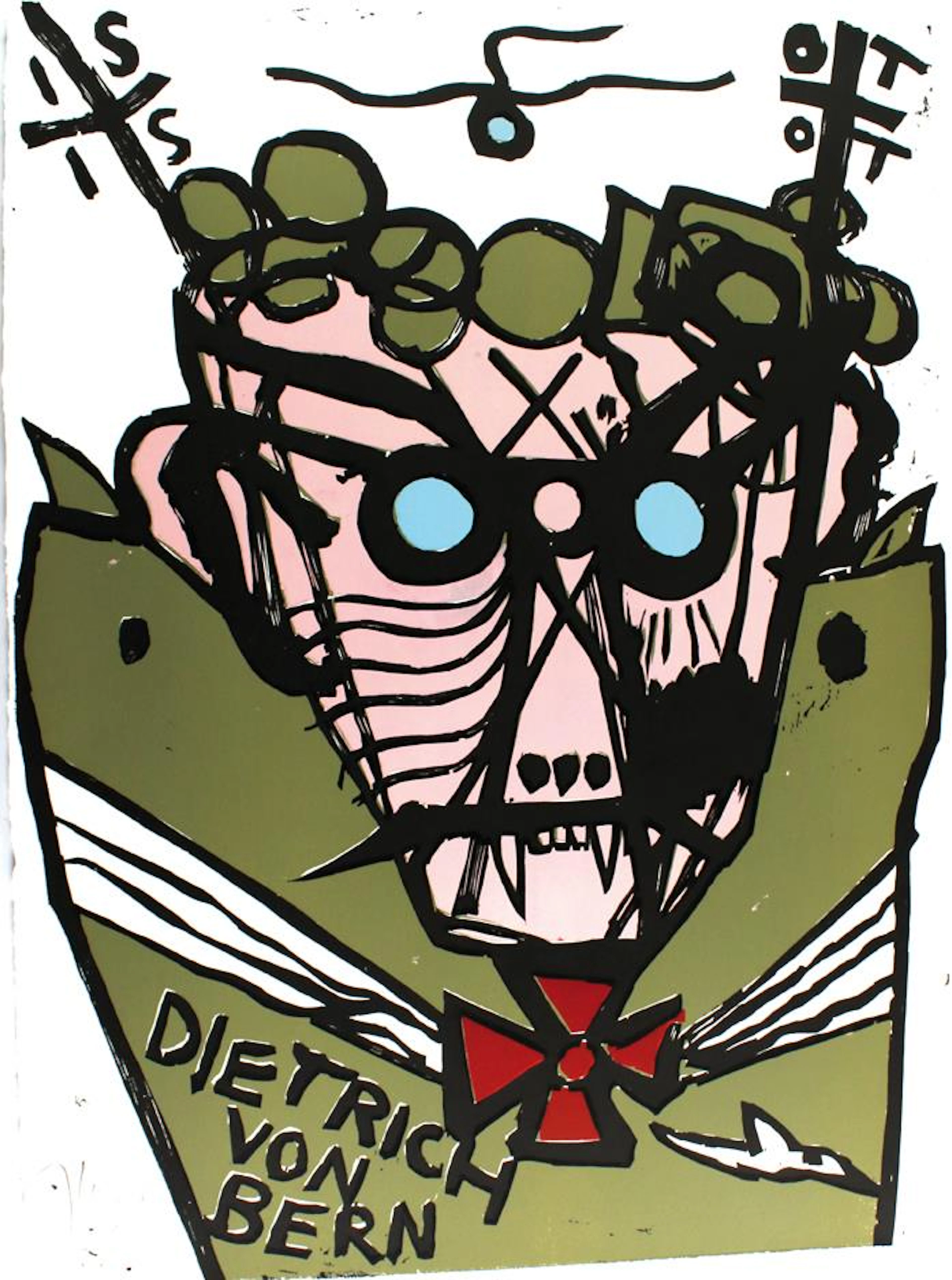Meese, Jonathan (1970 Tokio). Dietrich v. Bern in Mosaikbluthautrüstung.