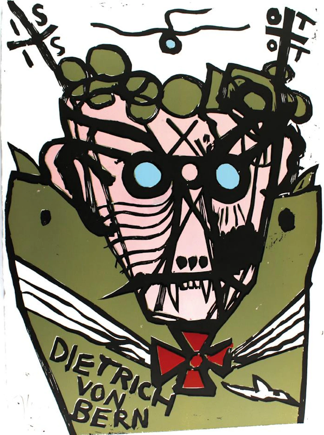 Meese, Jonathan (1970 Tokio). Dietrich v. Bern in Mosaikbluthautrüstung.