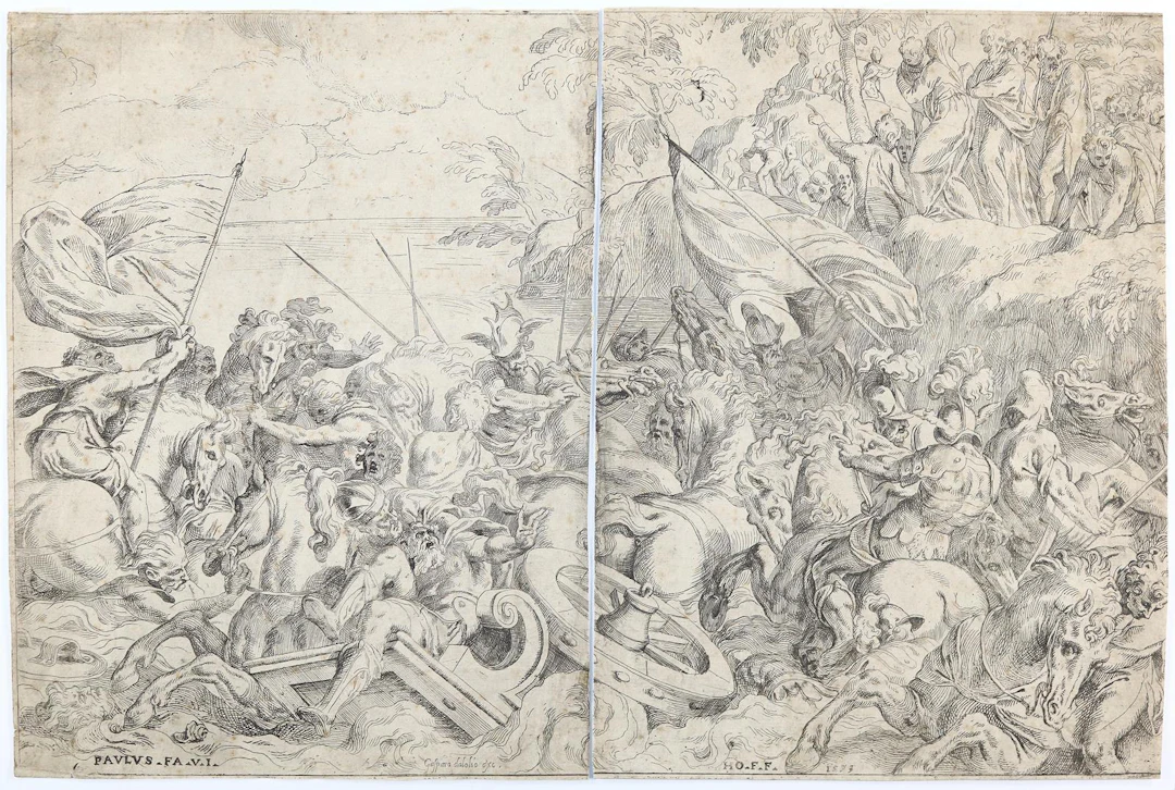 Farinati, Orazio (1559 Verona nach 1616). Die Überquerung des Roten