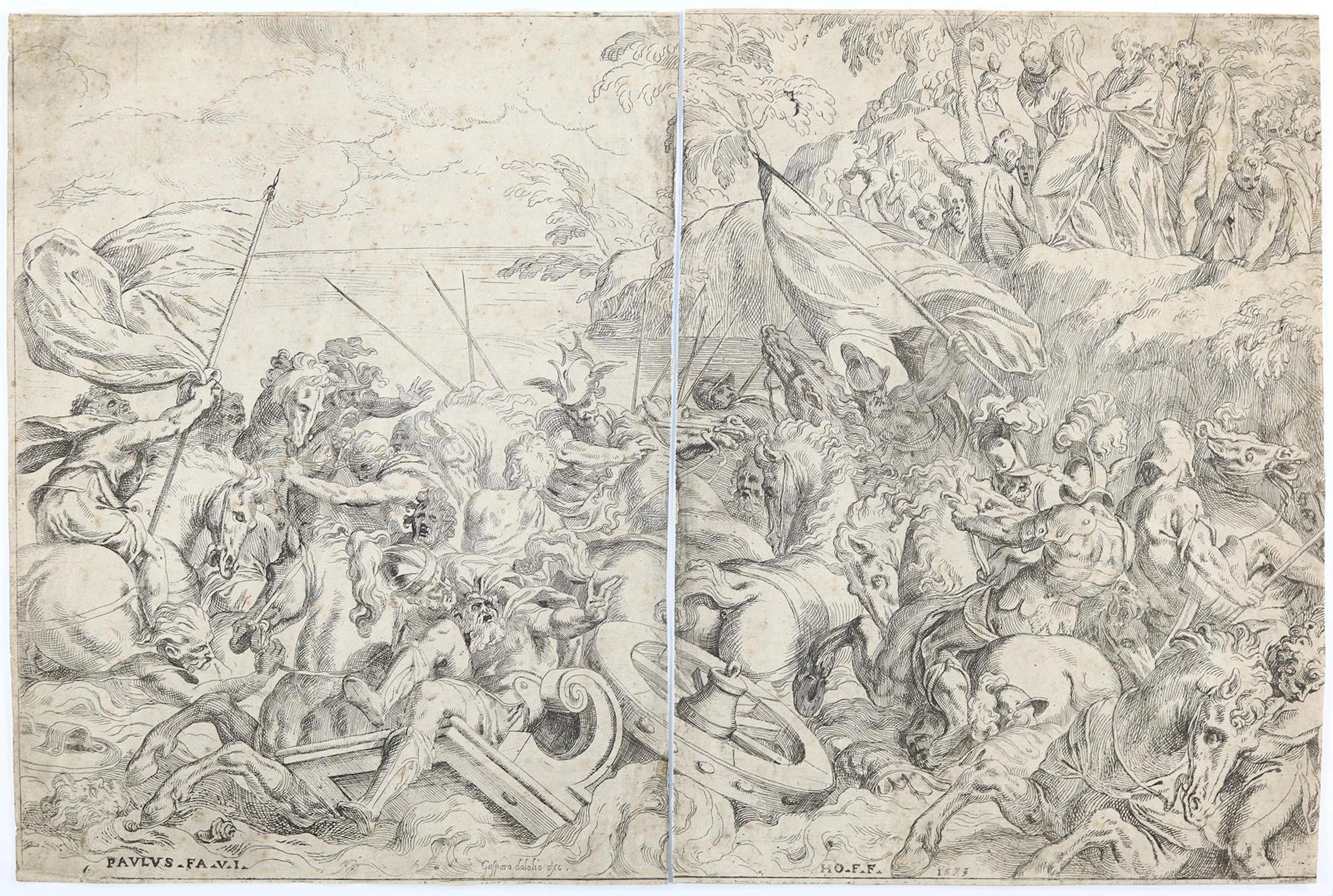 Farinati, Orazio (1559 Verona nach 1616). Die Überquerung des Roten