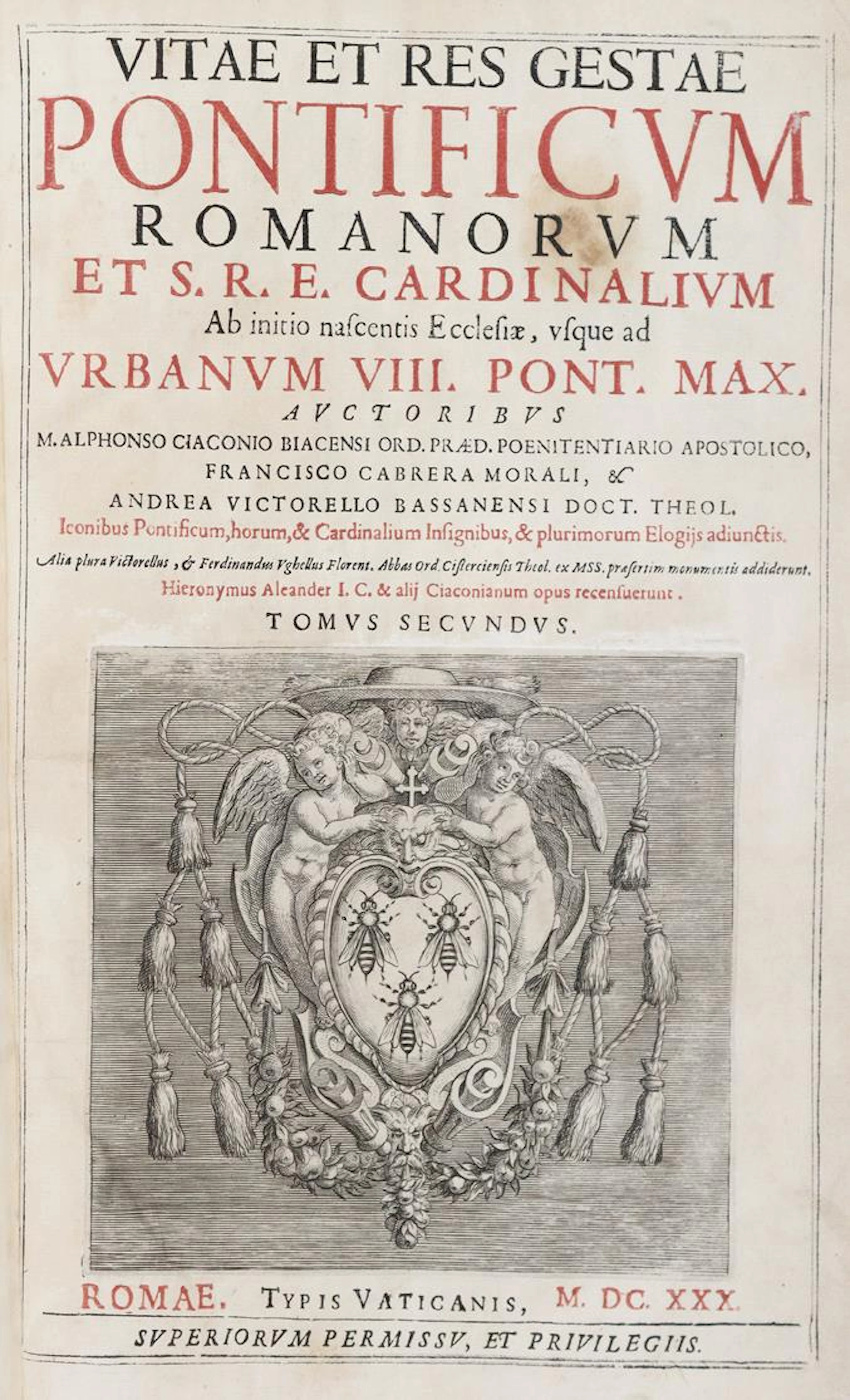 Chacon,A. Vitae et res gestae pontificum Romanorum. 2 Bde. Rom