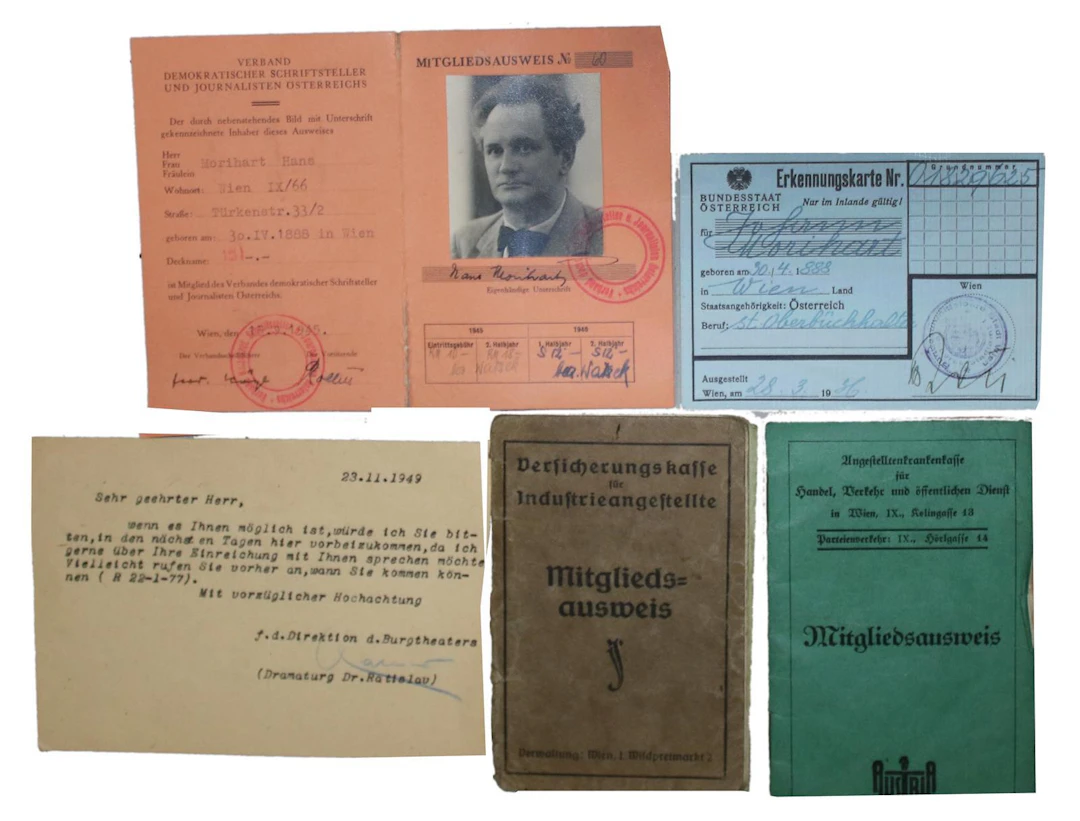 Morihart,H. Konvolut Hans Morihart. Bestehend aus Typoskripten (tls.