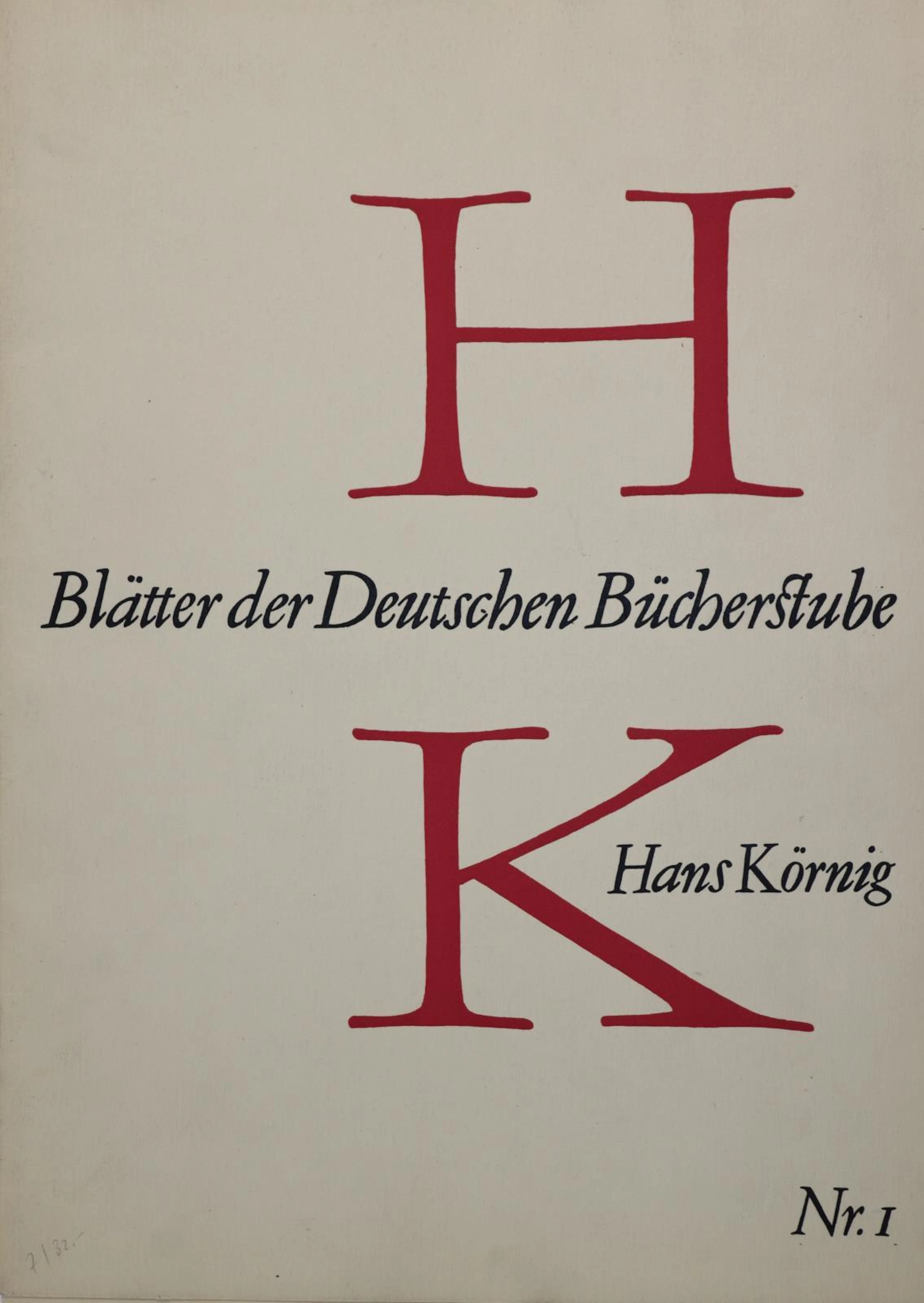 Körnig,H. Blätter der Deutschen Bücherstube