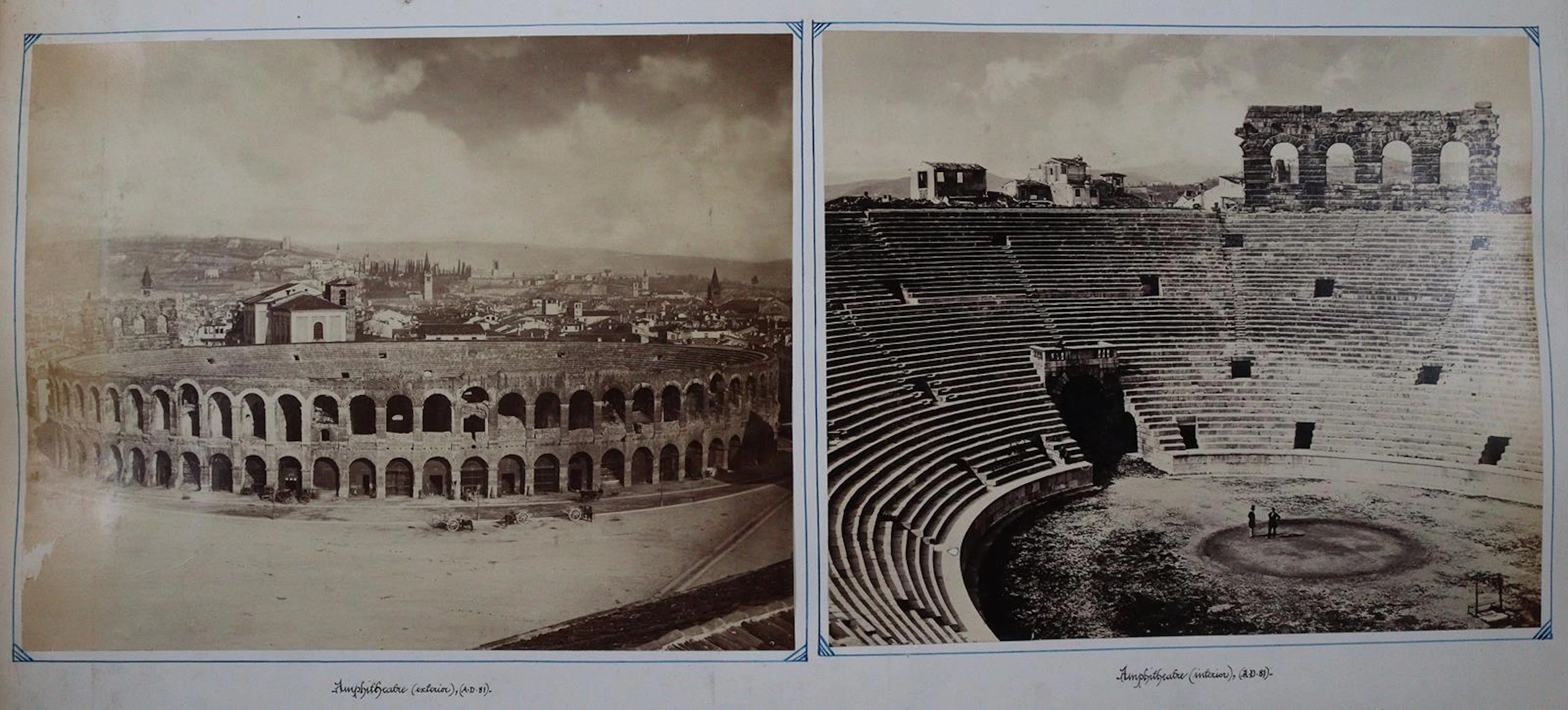 Verona u. Genua. 7 Photographien verschiedener Kirchen