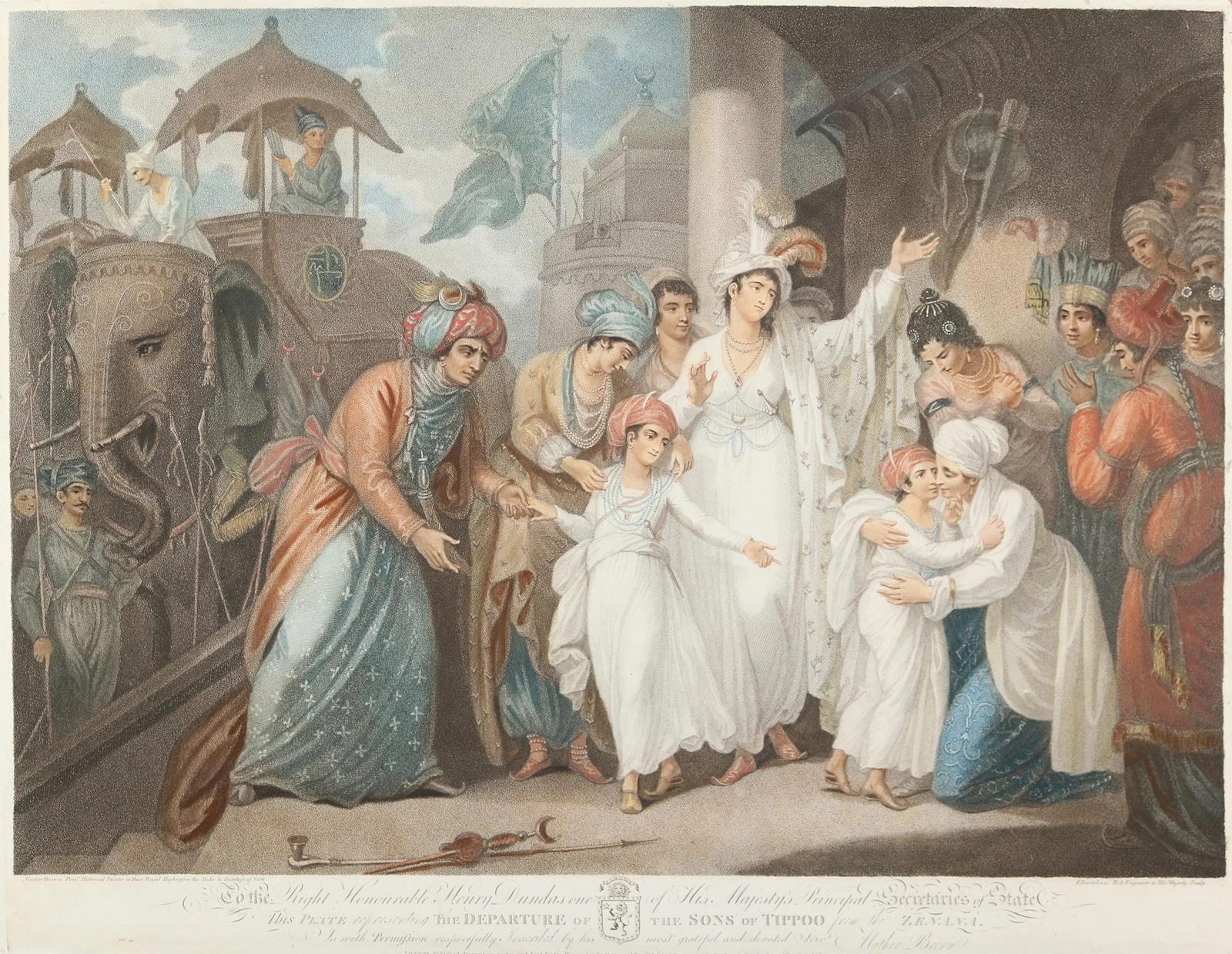Brown, Mather (1761 Boston - London 1831) nach. The departure of the