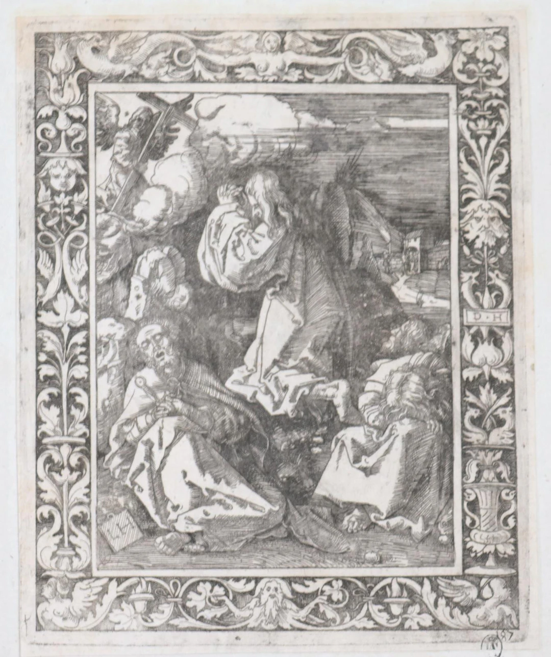 Hopfer, Lambert (ca. 1510 Augsburg 1550). Christus am Ölberg. Eisenradierung