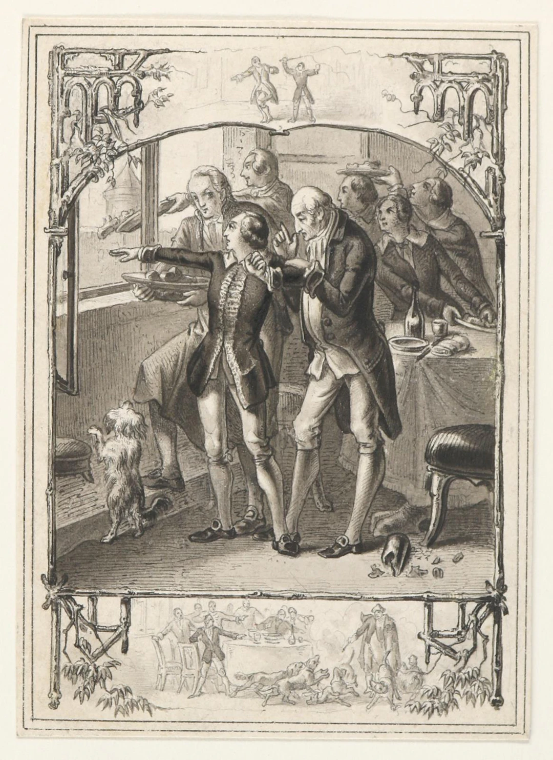 Mayer, Carl (1798 Nürnberg 1868). 2 Bl. Zeichnungen einer Folge "Canlas"