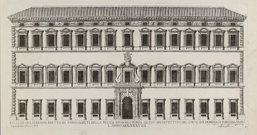 Villamena, Francisco (1566 Assisi - Rom 1624). Palazzo in Laterano