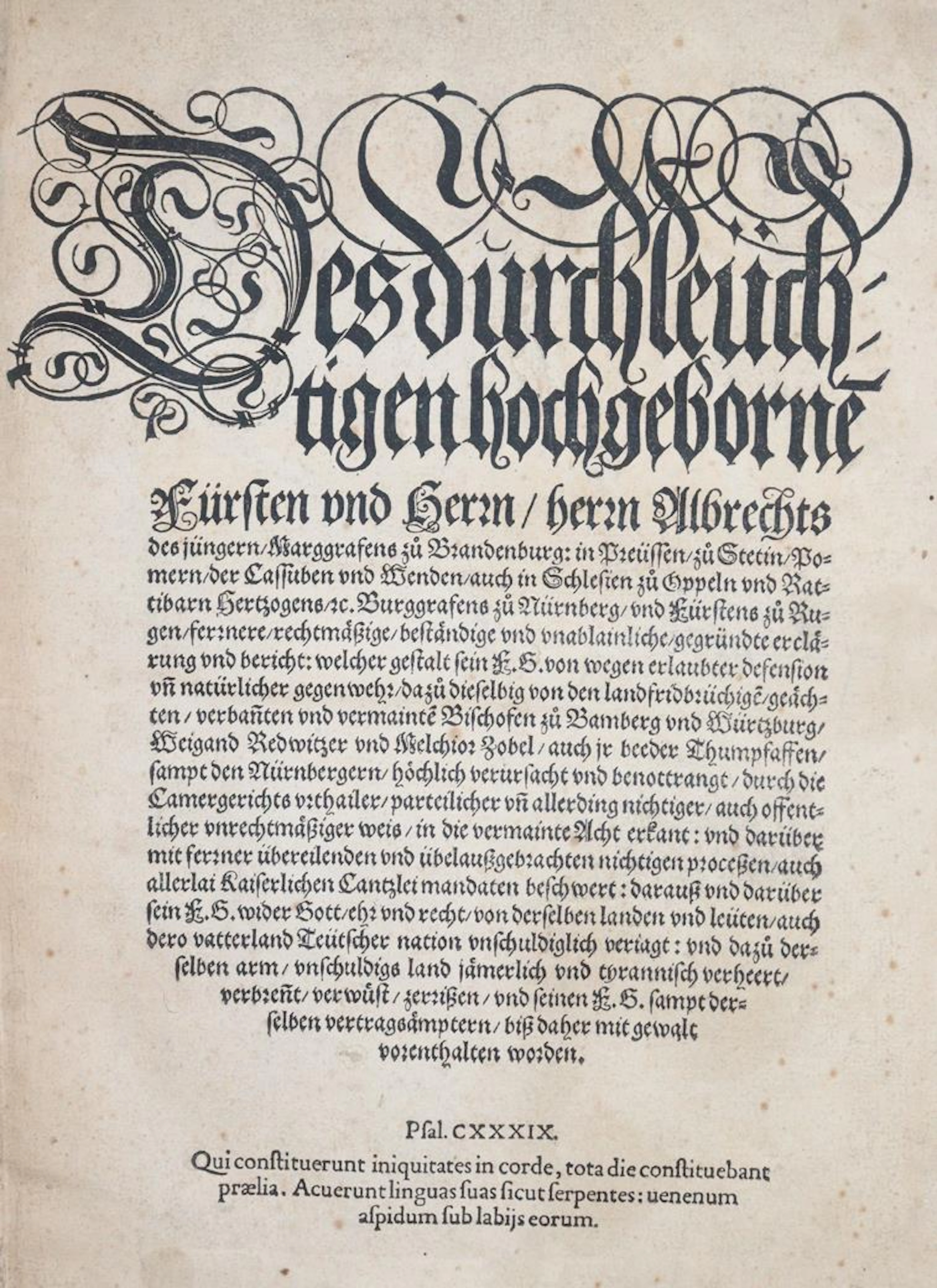 Grumbachsche Händel. Des durchleüchtigen hochgeborne(n) Fürsten und Herrn