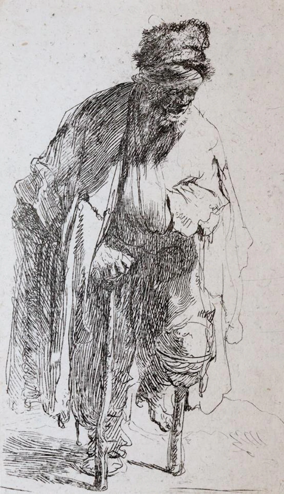 Rembrandt, Hamensz van Rijn (1606 Leiden - Amsterdam 1669). Der Stelzfuss.