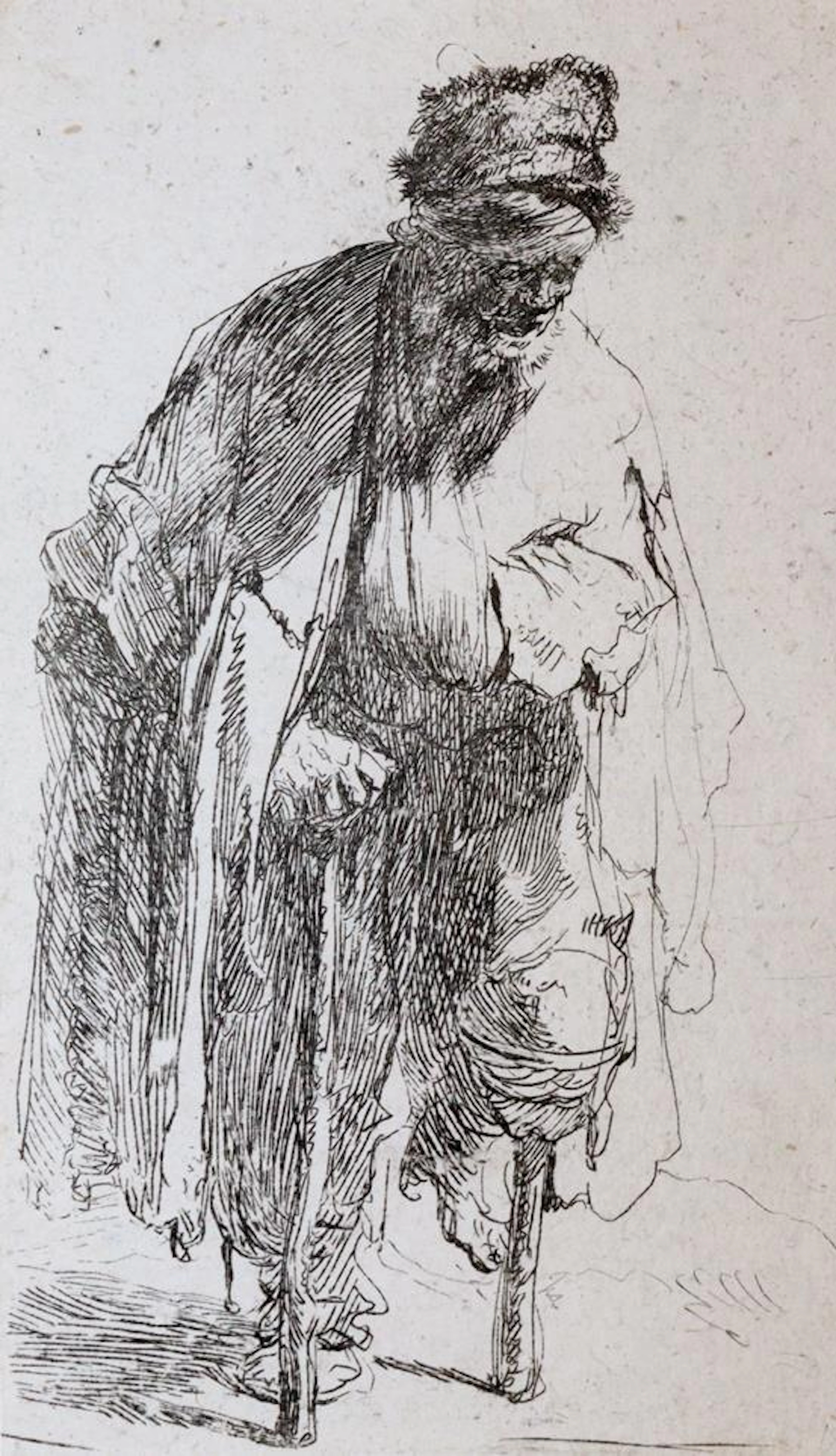 Rembrandt, Hamensz van Rijn (1606 Leiden - Amsterdam 1669). Der Stelzfuss.