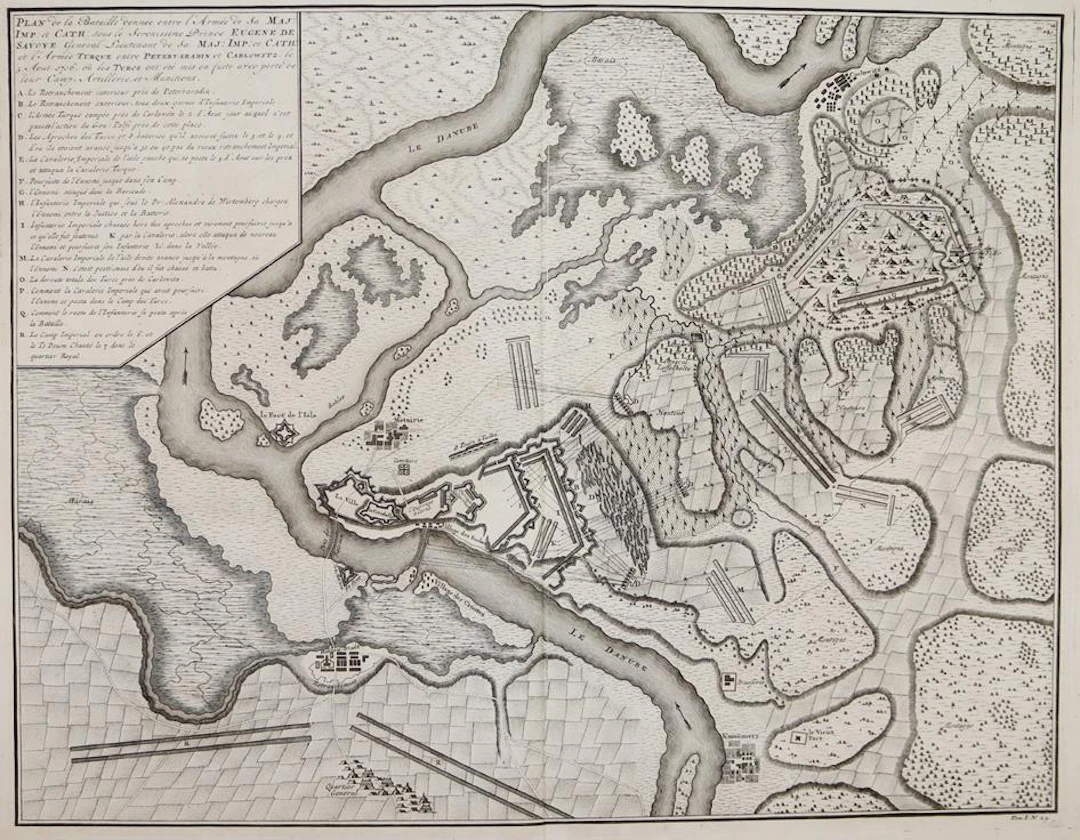 Peterwardein "Vue et Representation de la Bataille de Peterwaradin...