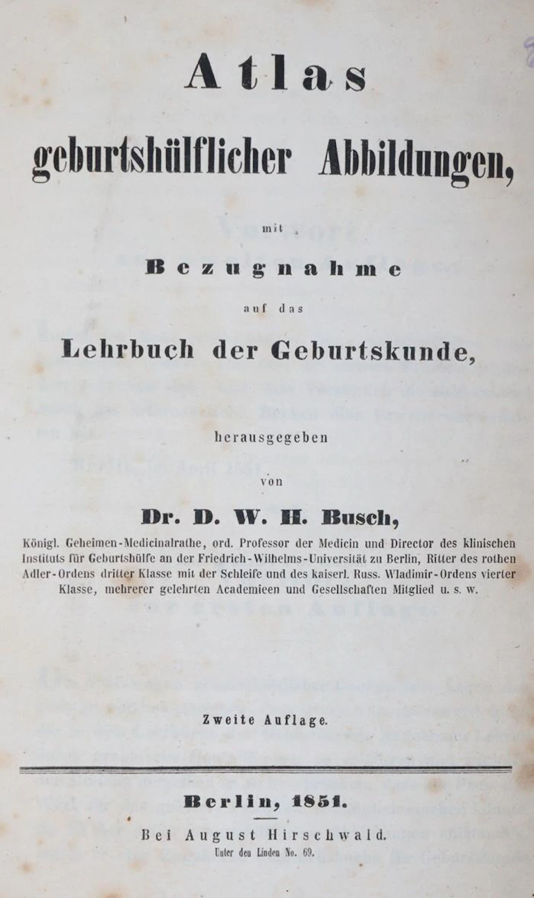 Busch,D.W.H. Atlas geburtshülflicher Abbildungen