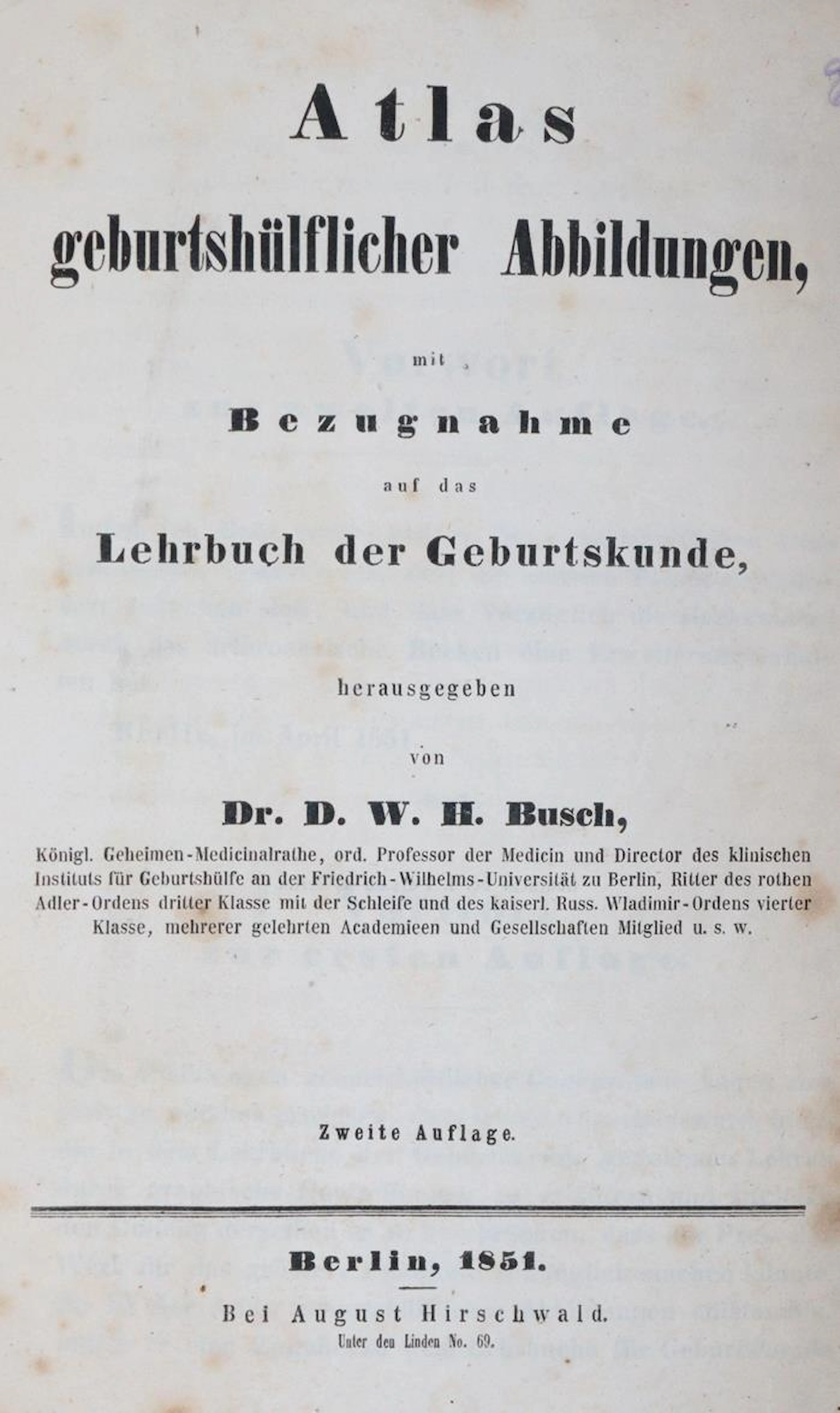 Busch,D.W.H. Atlas geburtshülflicher Abbildungen