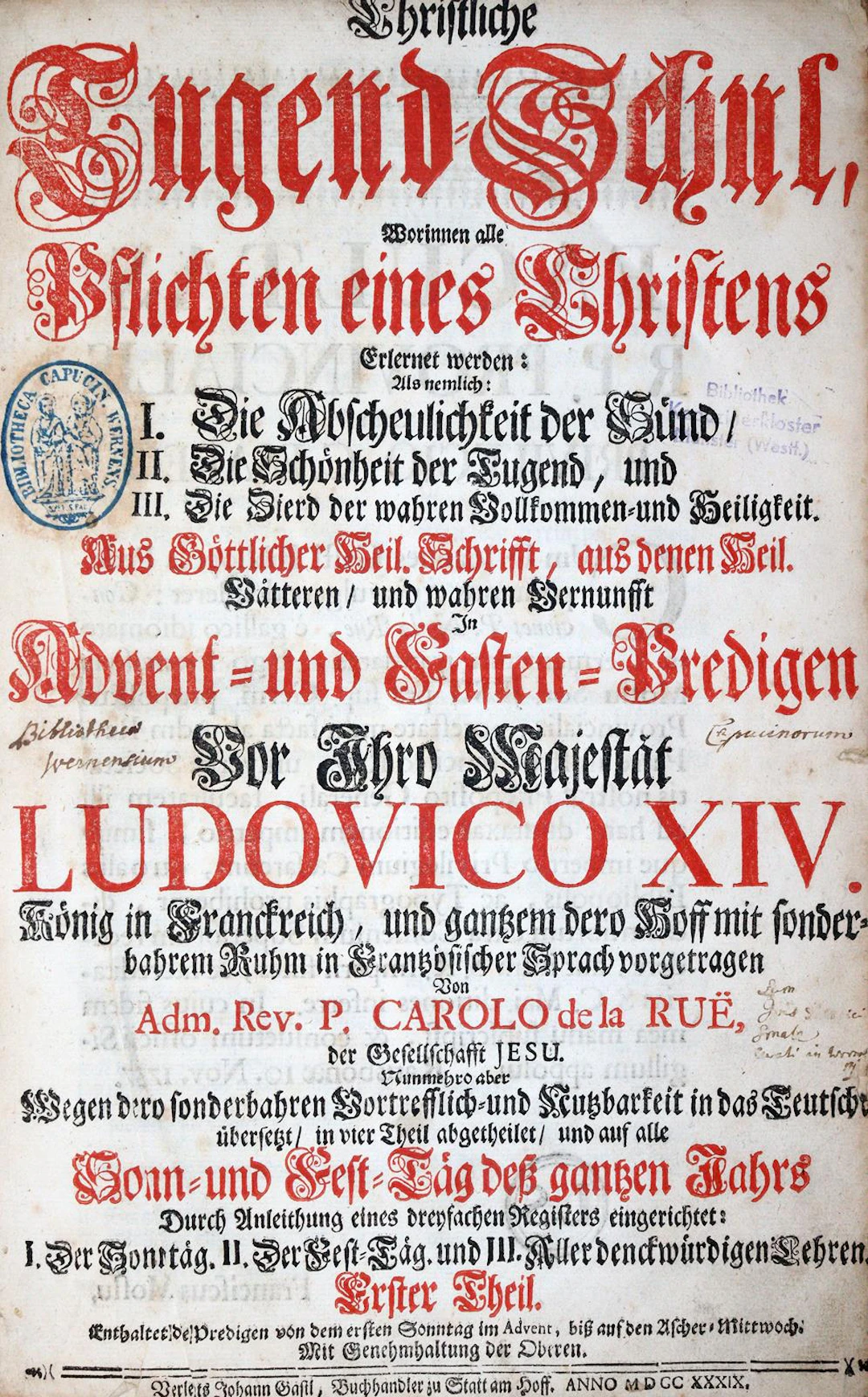 La Rue,C.de. Christliche Tugend-Schul