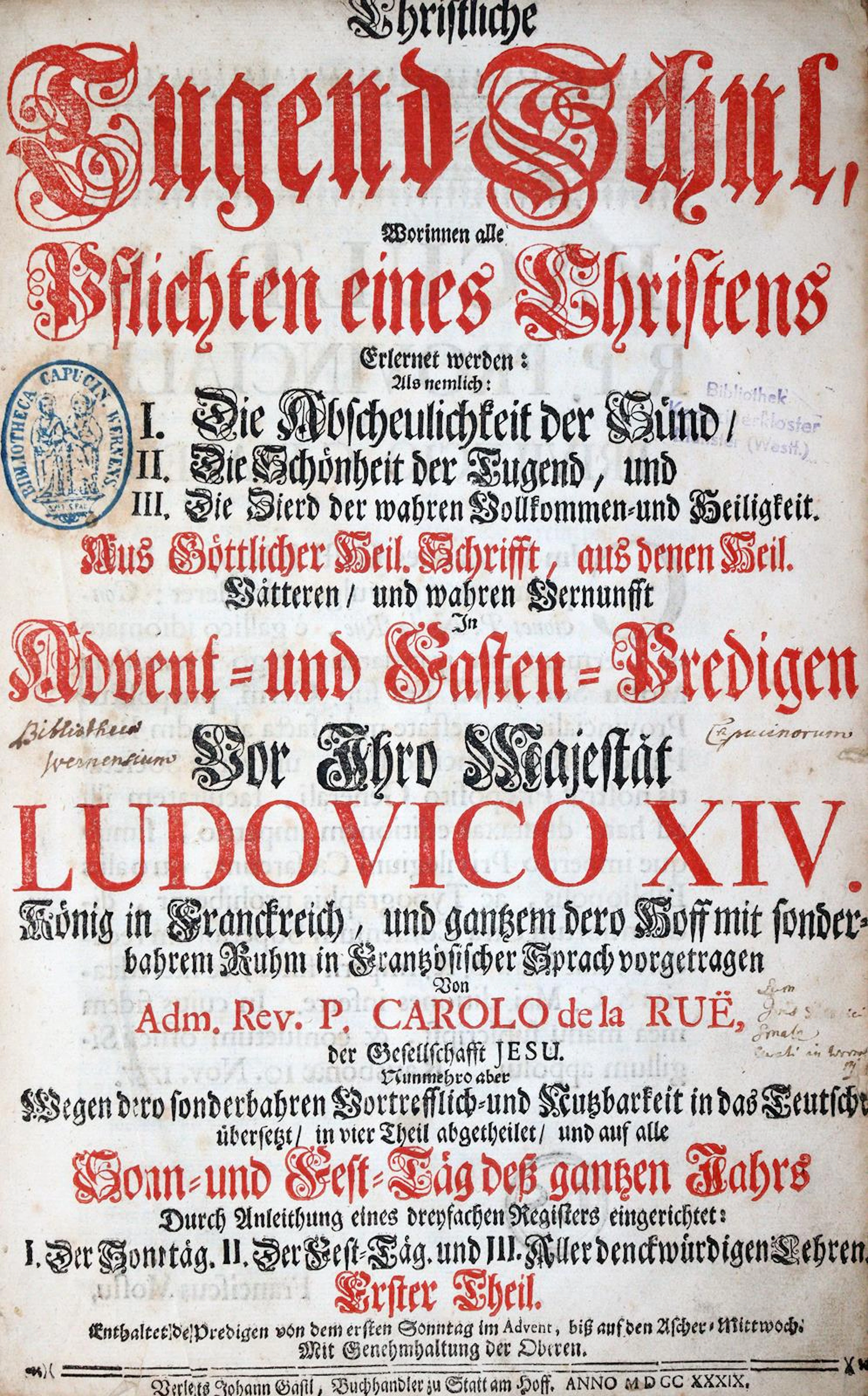 La Rue,C.de. Christliche Tugend-Schul