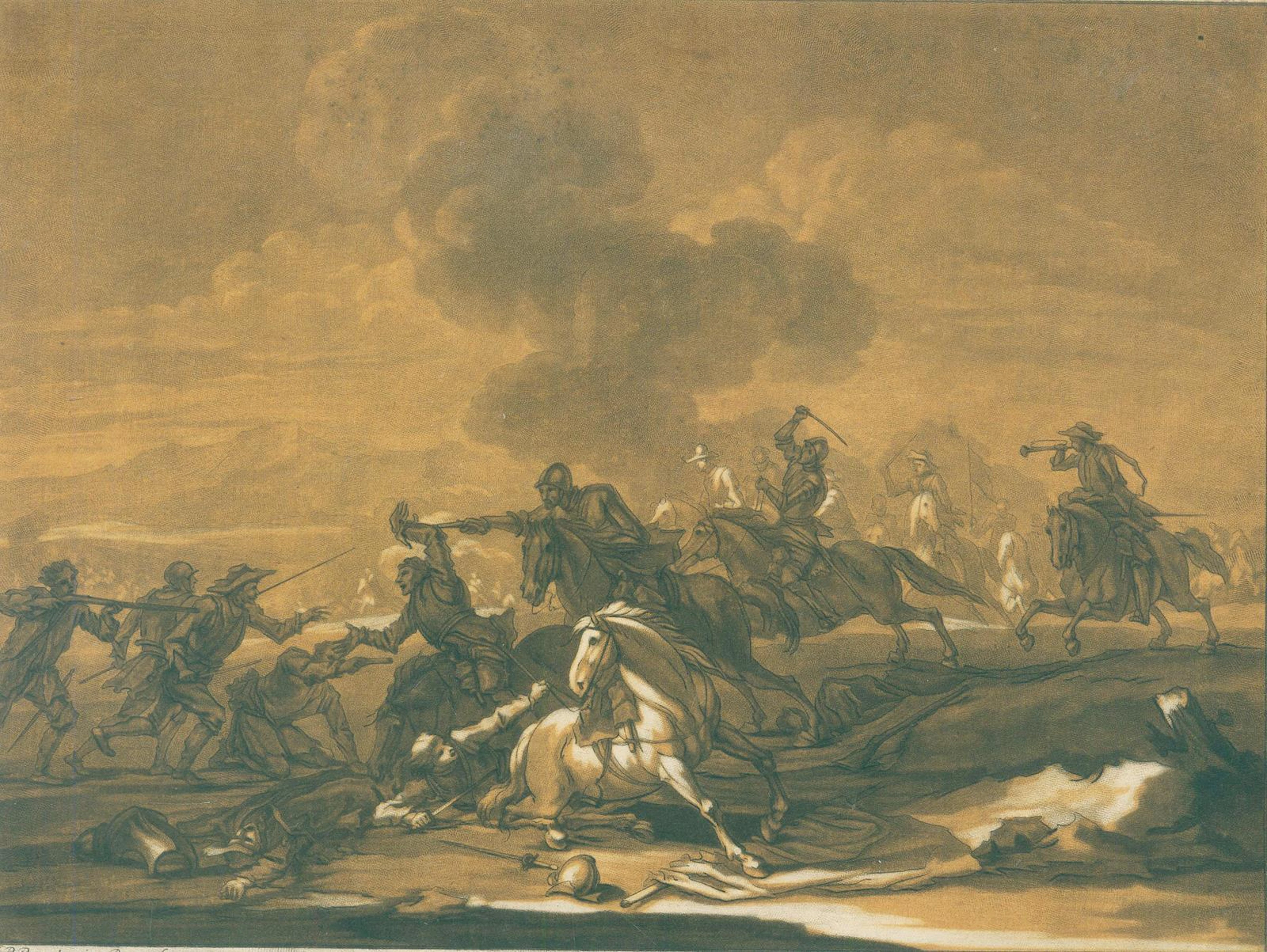 Rugendas, Christian (1708 Augsburg 1781). 16 Bl. mit überwieg. Reiter-