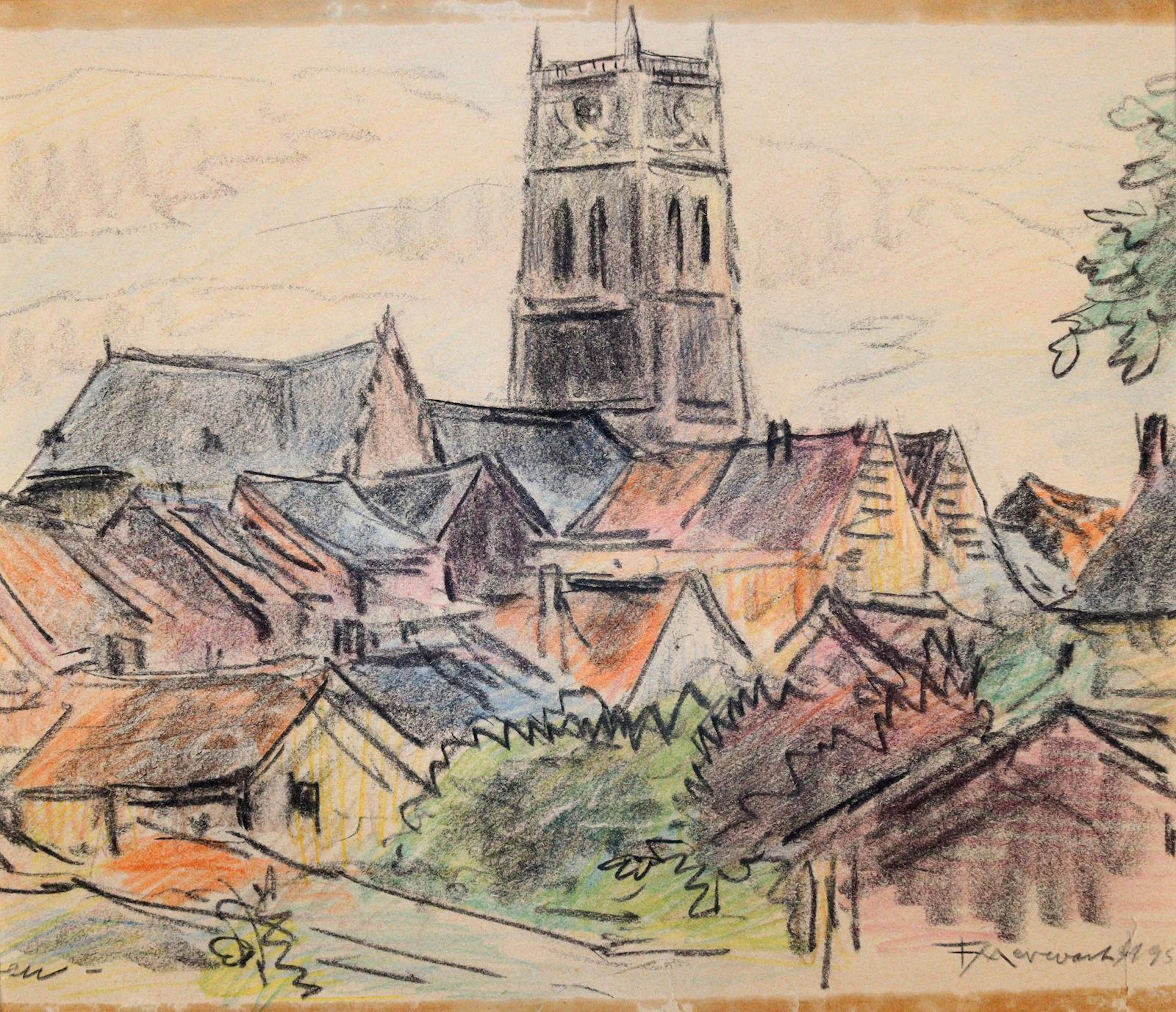 Merwart, Fritz (1882 Nimtsch - Hamburg 1967). 6 Zeichnungen. Darunter
