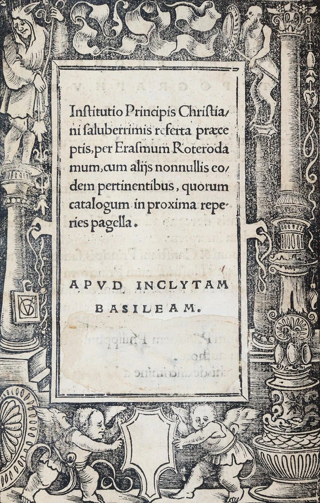 Erasmus Roterodamus,D. Institutio Principis Christiani saluberrimis