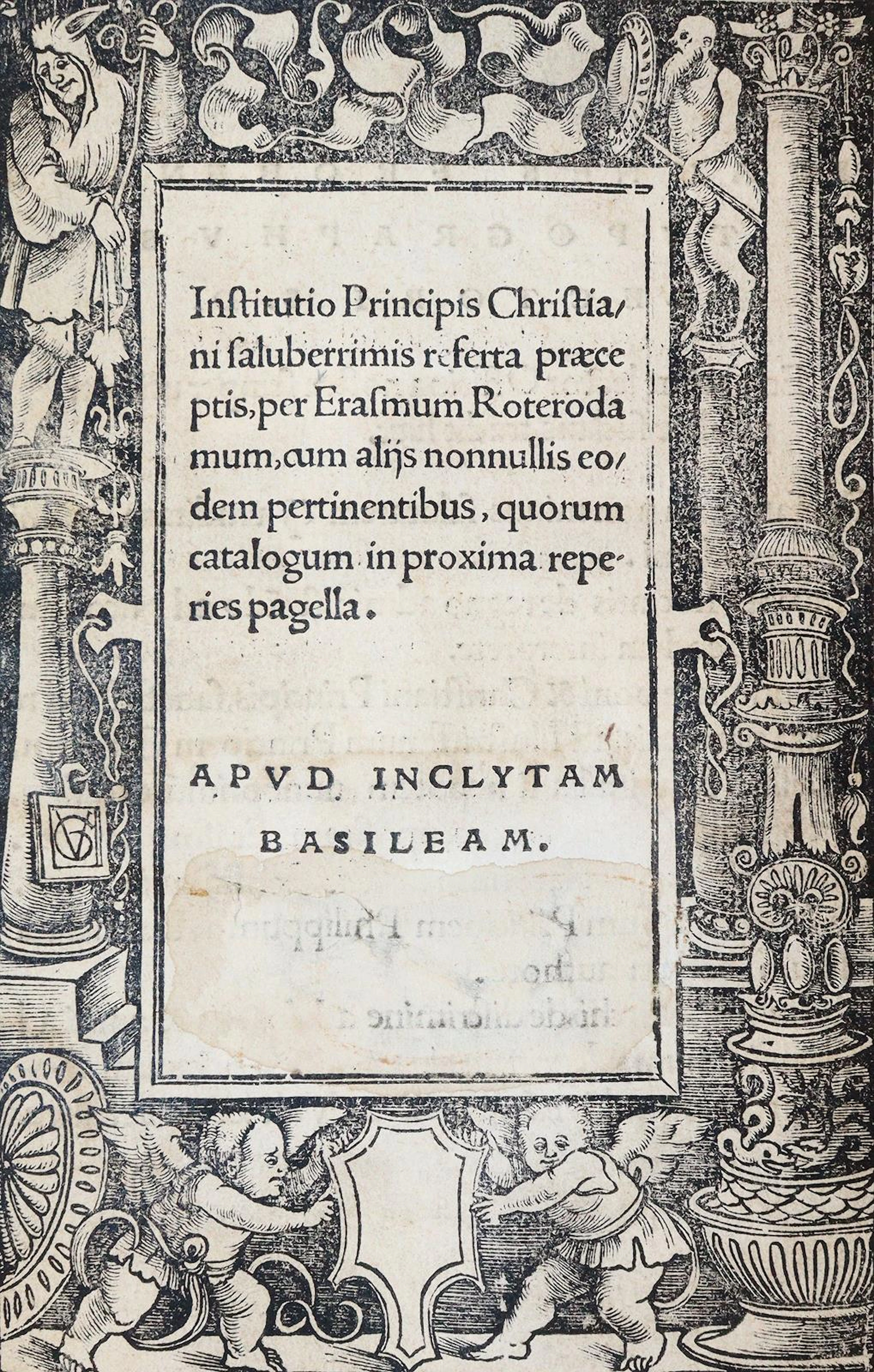 Erasmus Roterodamus,D. Institutio Principis Christiani saluberrimis