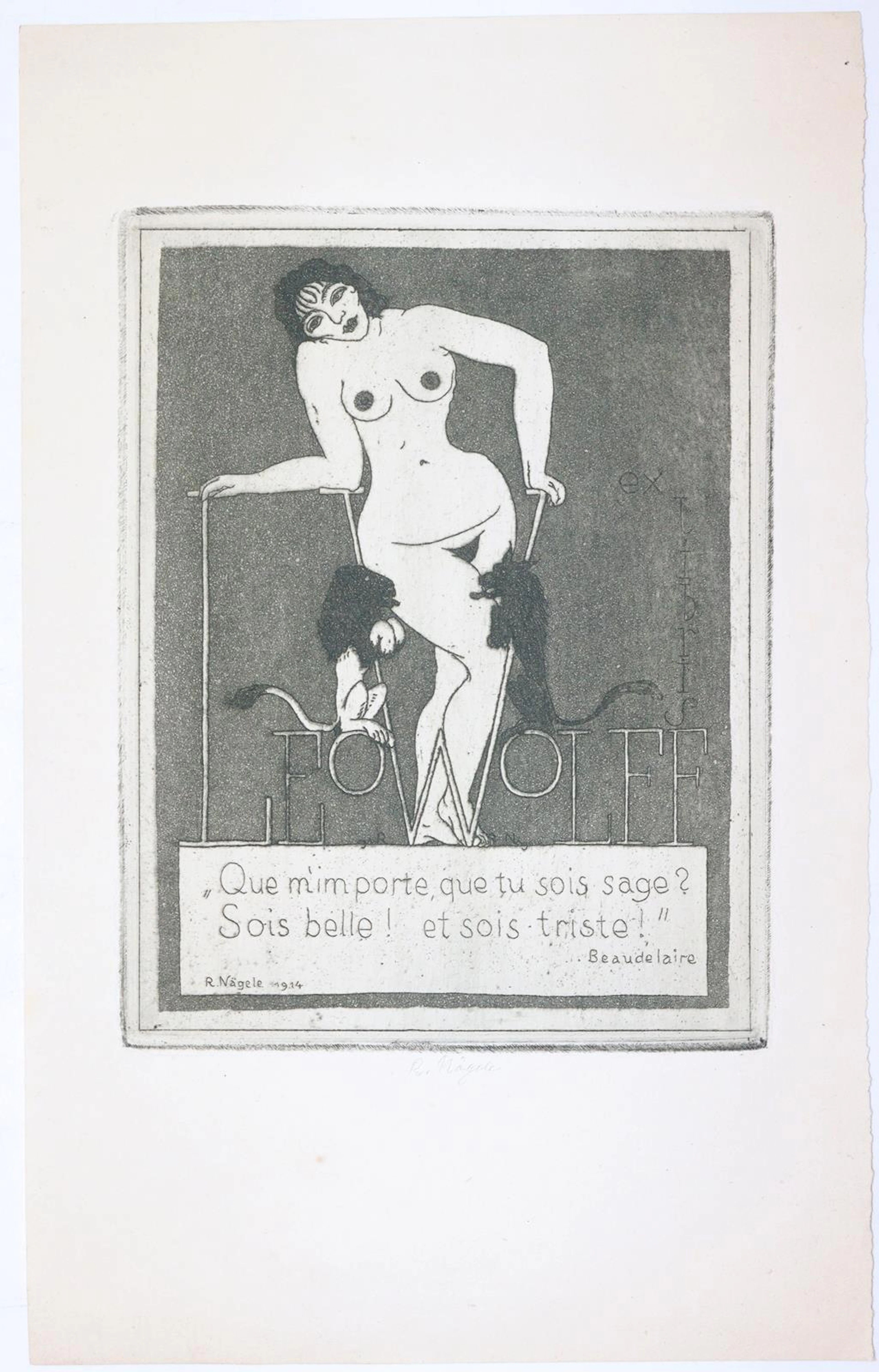 Exlibris. 27 Exlibris von versch. Künstlern in versch. Techn.