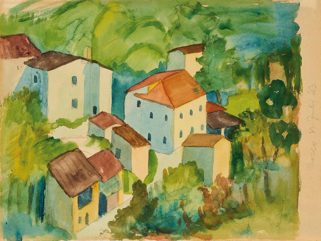 Hesse, Hermann (1877 Calw - Montagnola 1962). Bosco di Lugano. Aquarell
