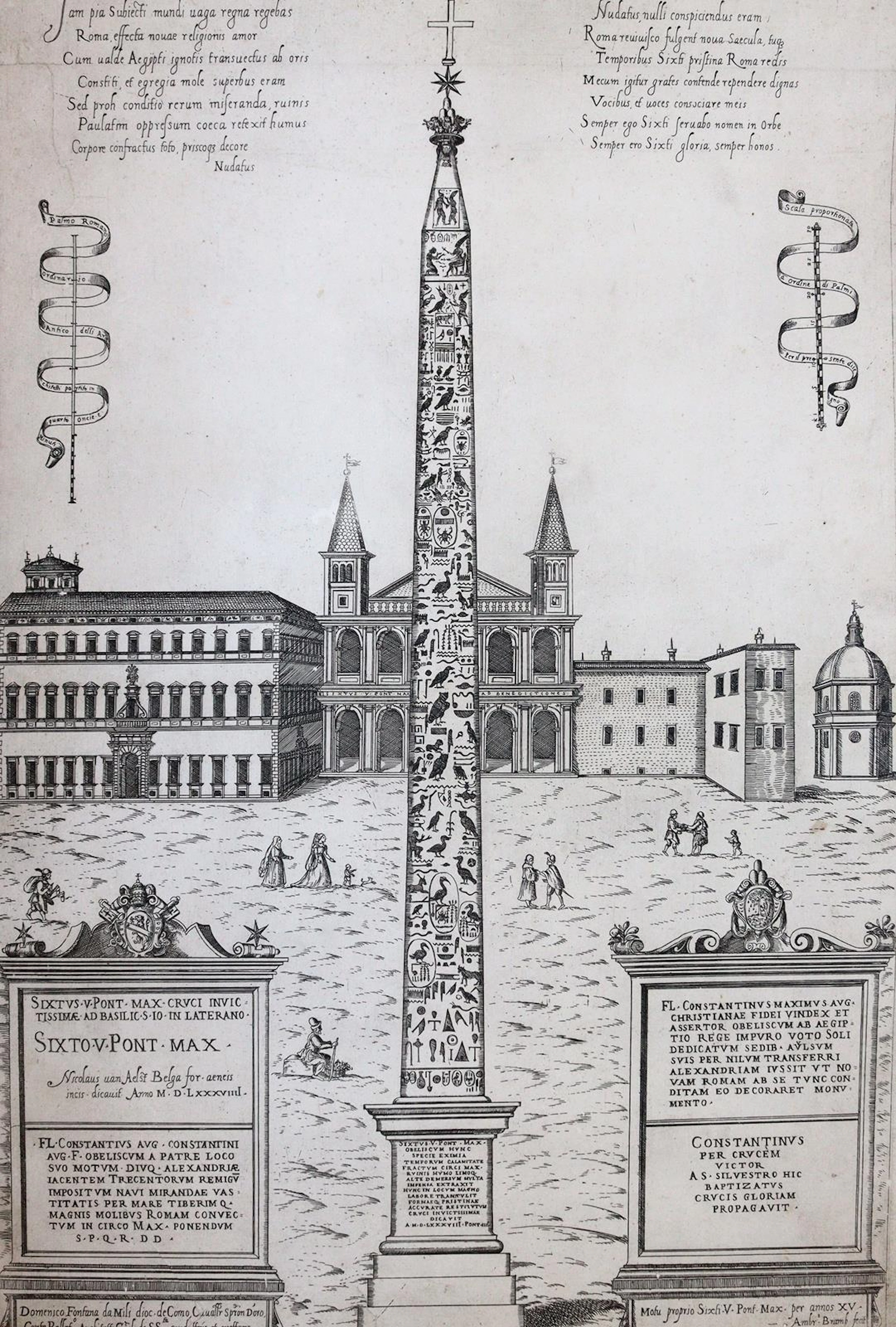 Rom. Speculum Romanae Magnificentiae. Verschiedene Obelisken und Säulen