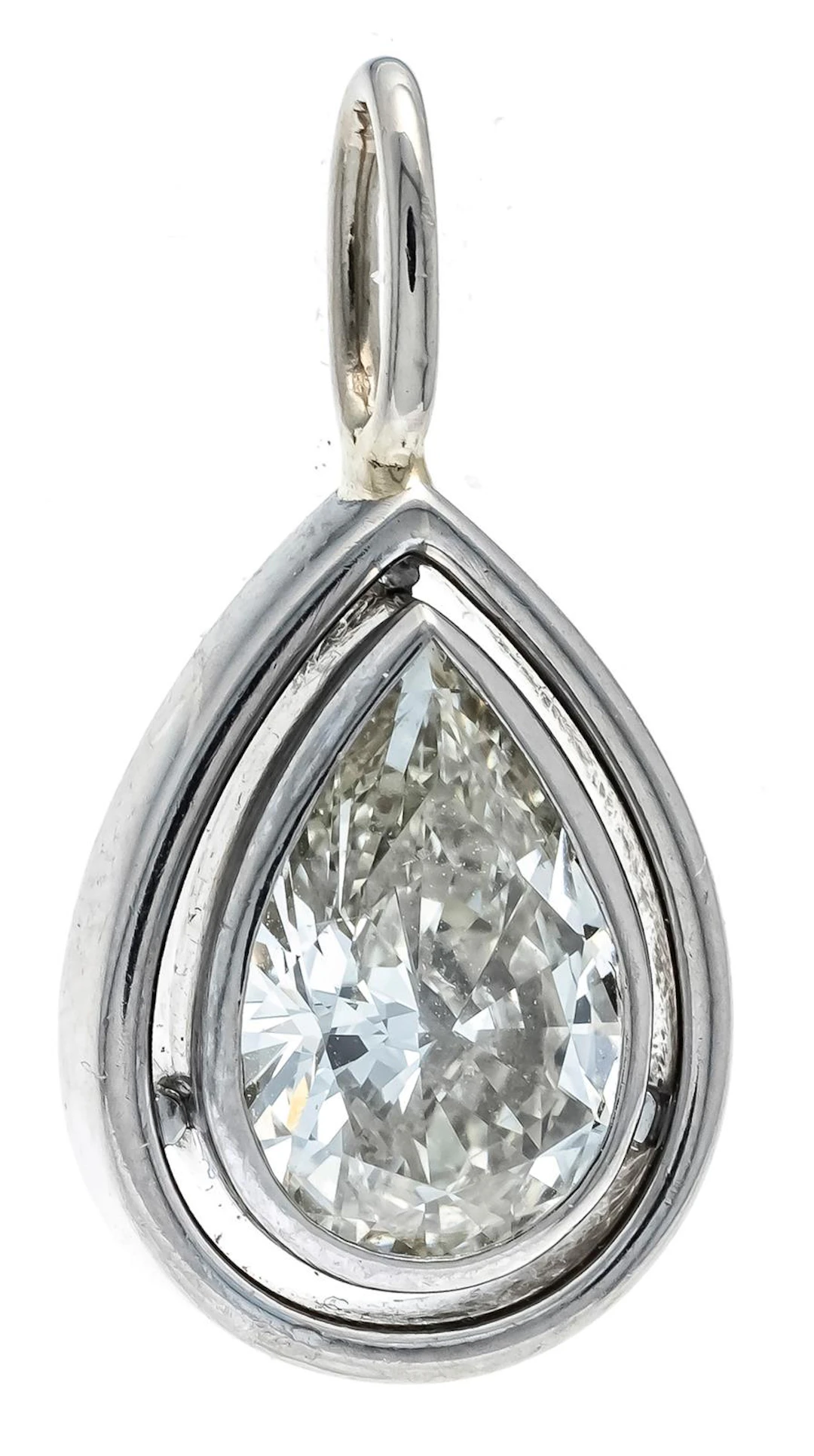 Diamant-Tropfen-Anhänger. WG 750/000 mit einem Diamant-Tropfen 1