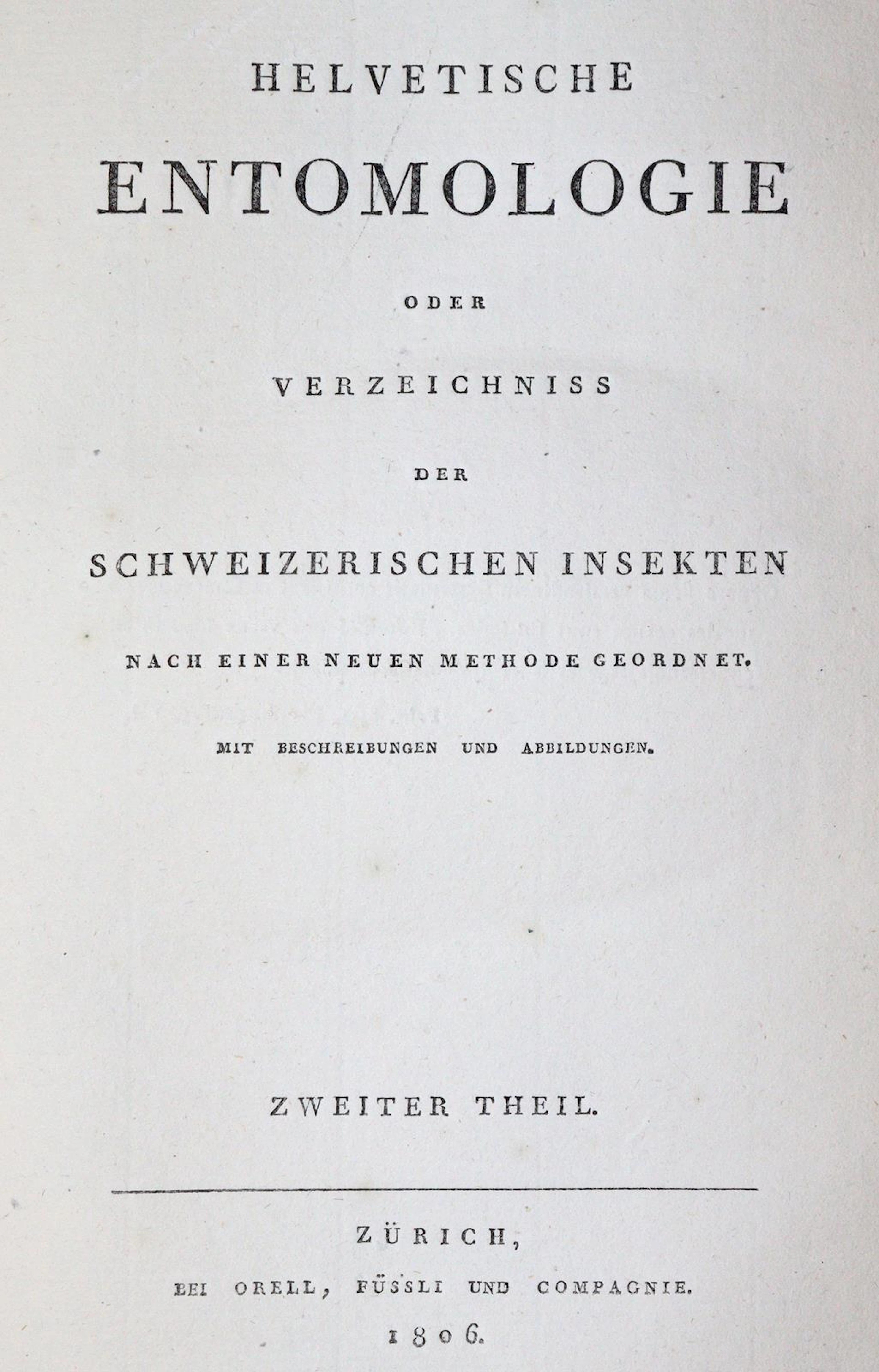 (Clairville,J.P.de) Helvetische Entomologie oder Verzeichniss der
