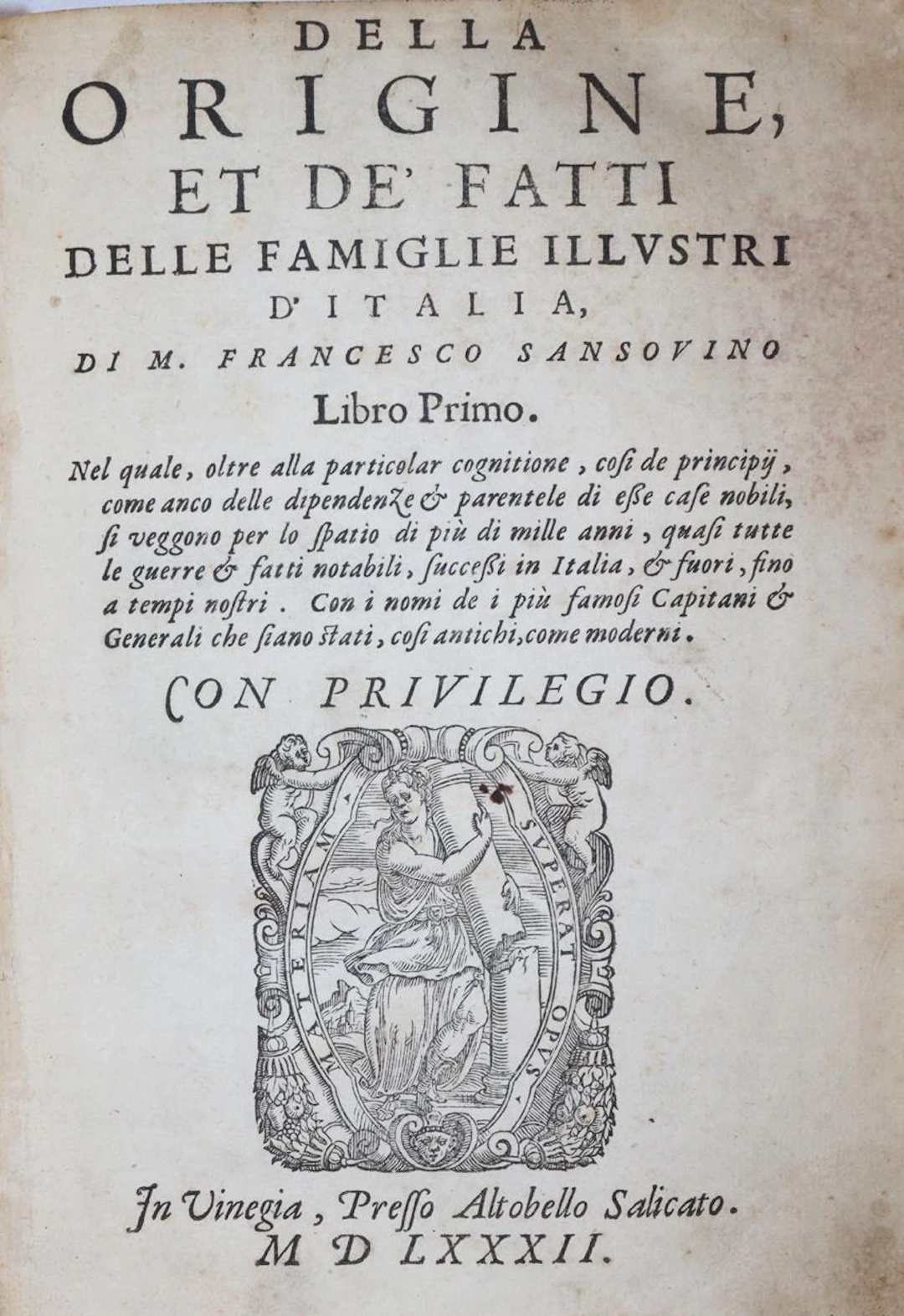 Sansovino,F. Della origine
